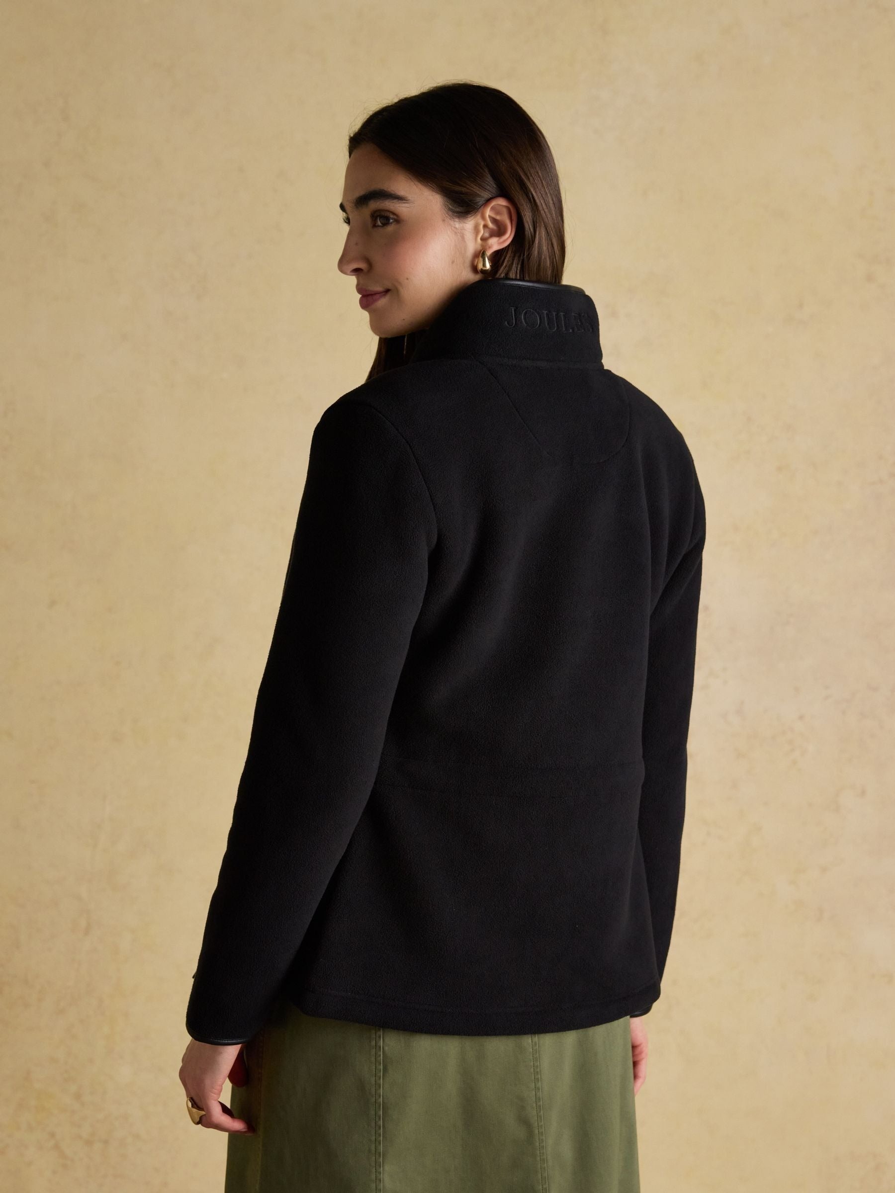 Heritage Black Regular Zip Through Fleece