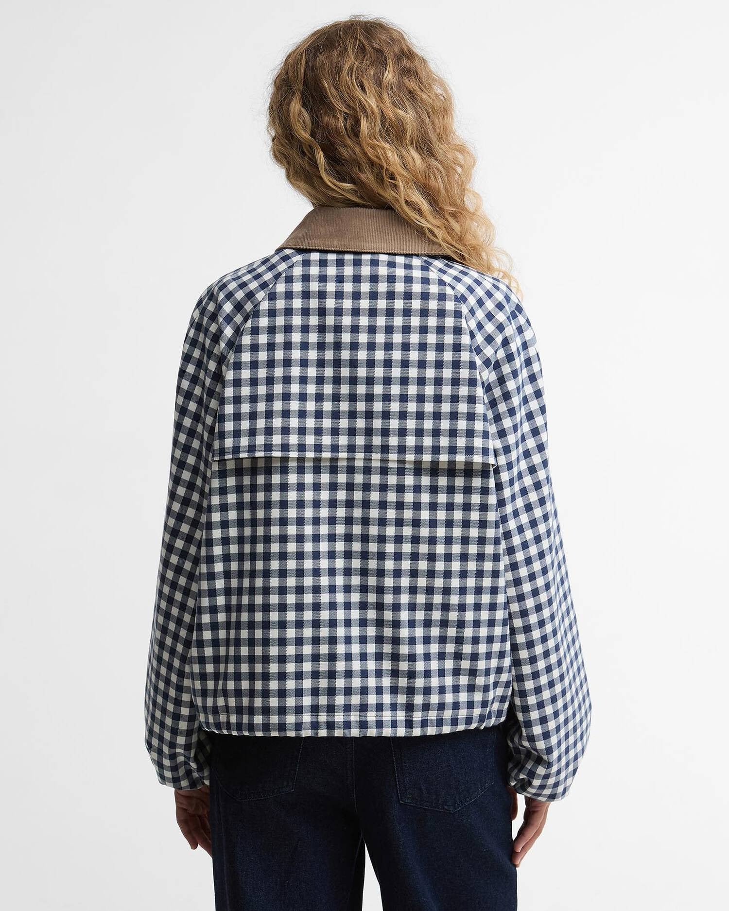 Ovingham Casual Jacket - Gingham Navy/ Neutral