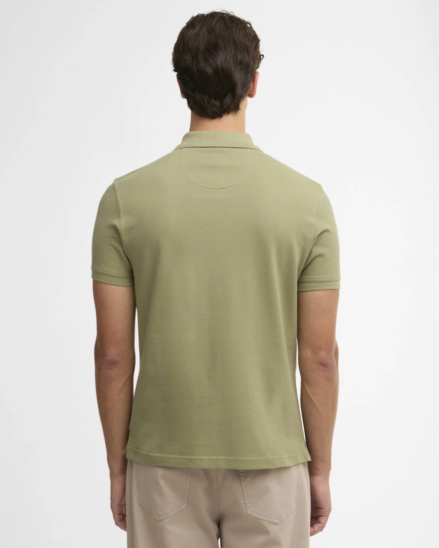 Tartan Pique Polo Shirt - Laurel Green