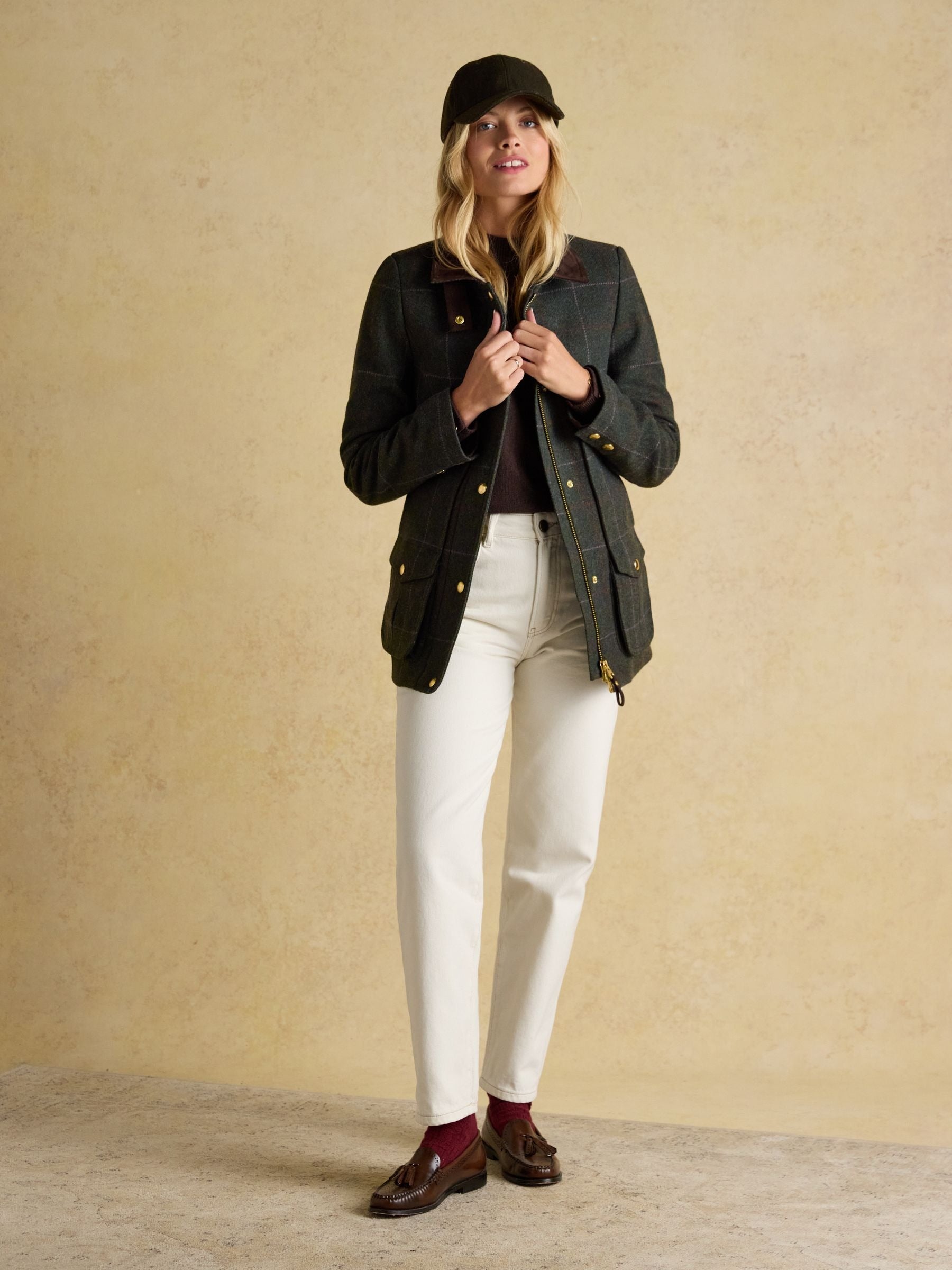 Classic Fieldcoat Green Tweed Coat