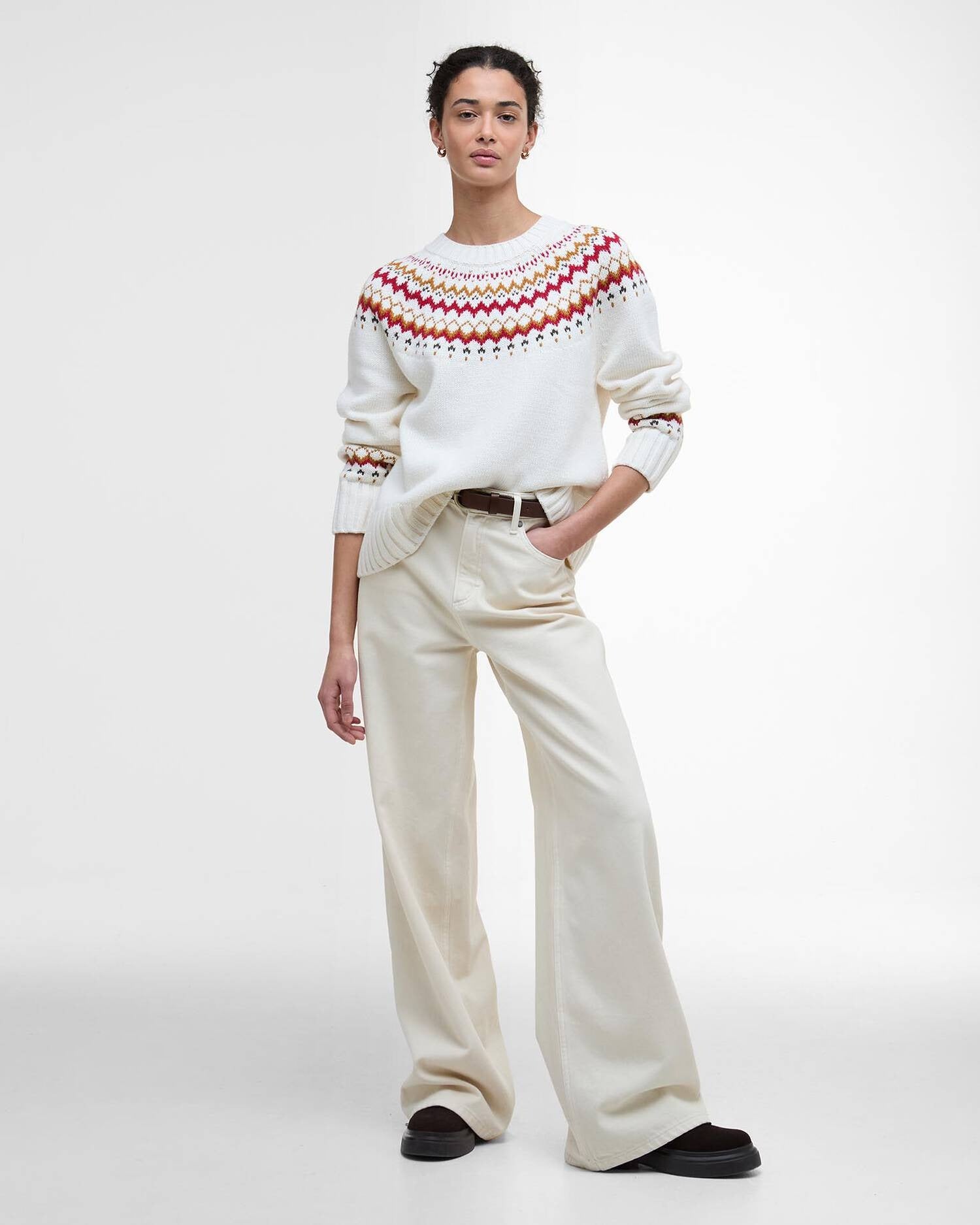 Tidal Crew Neck Knitted Jumper - Cloud