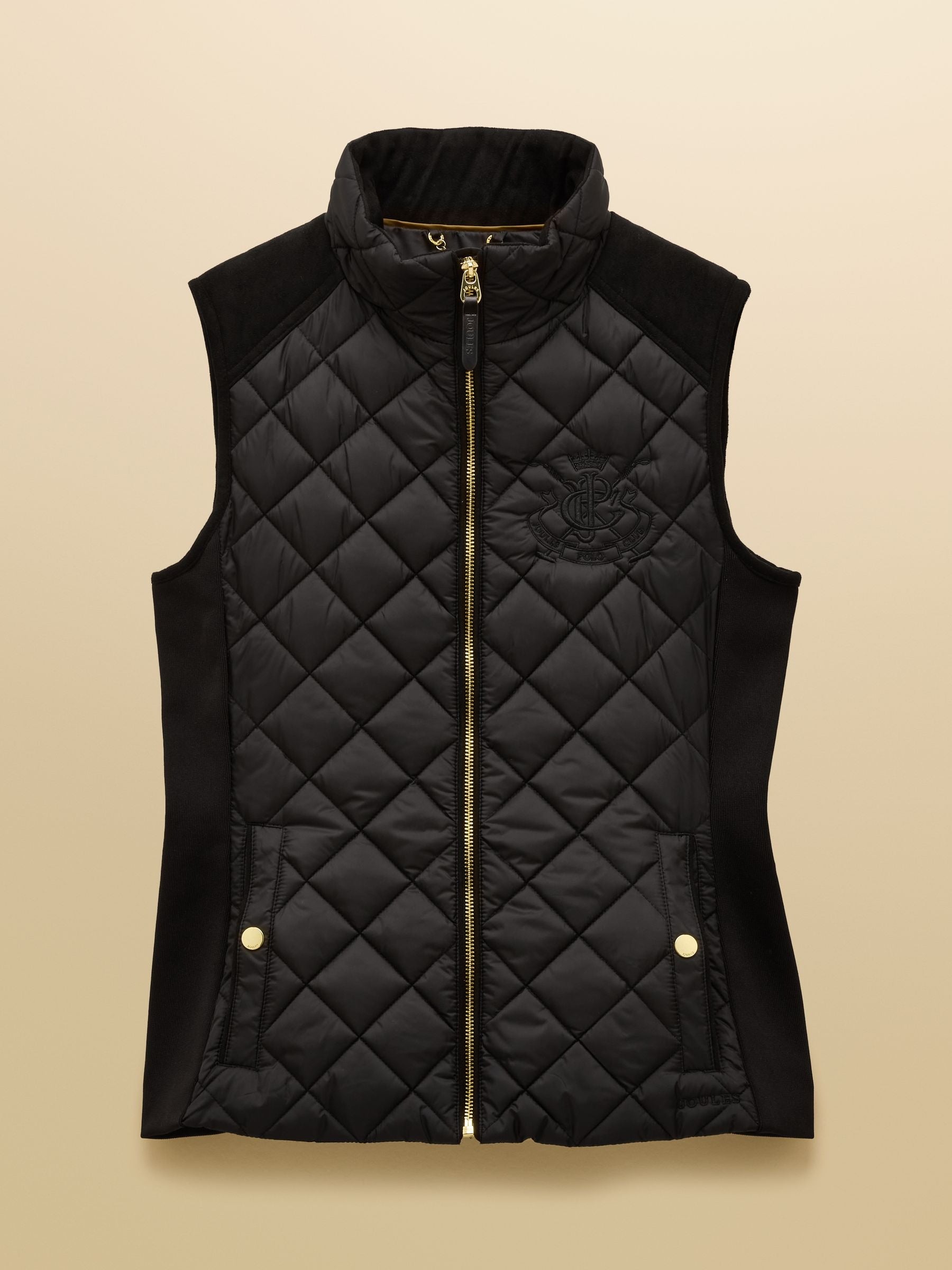 Braemar Luxe Black Showerproof Diamond Quilted Gilet