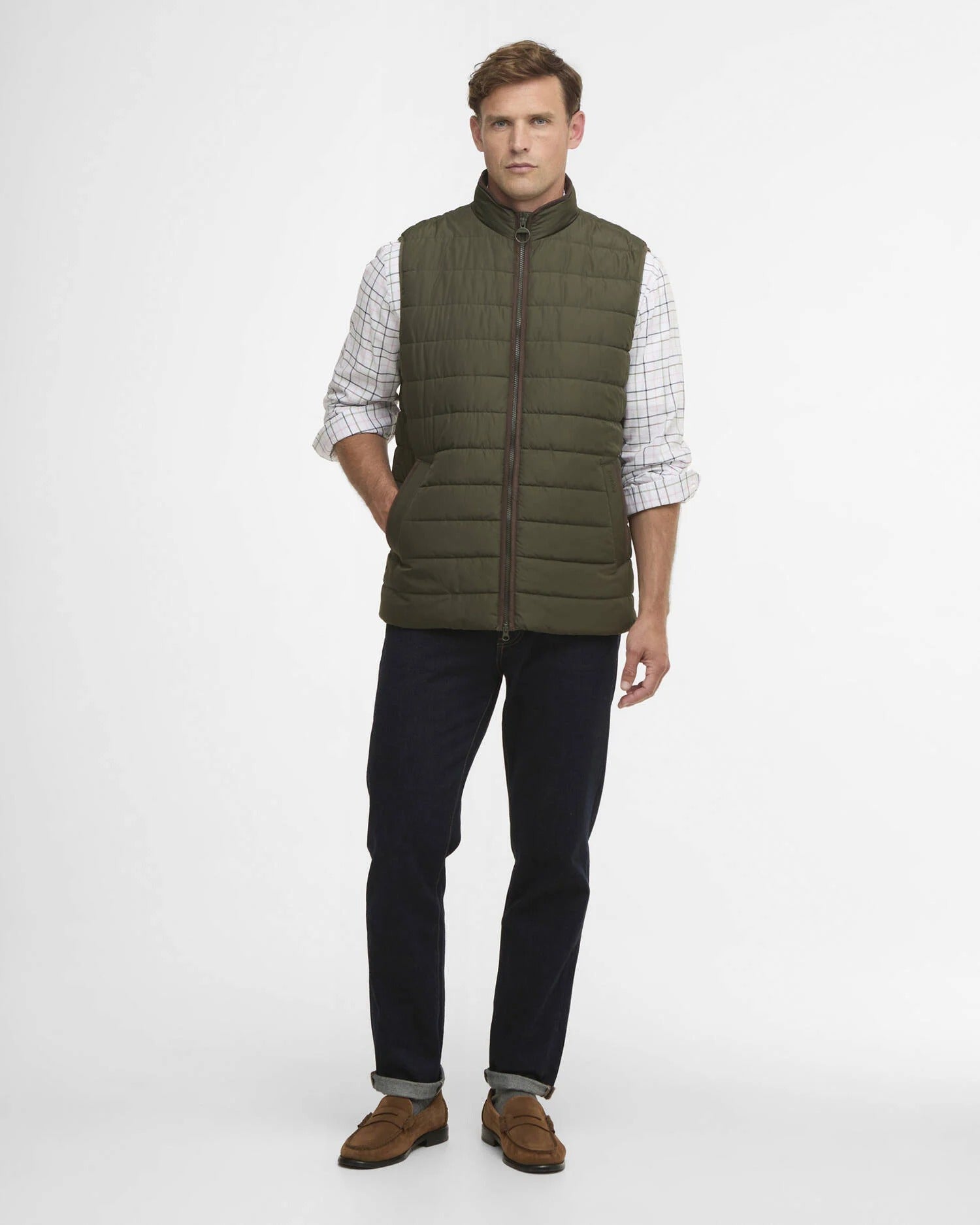 Broughton Quilted Gilet - Deep Olive