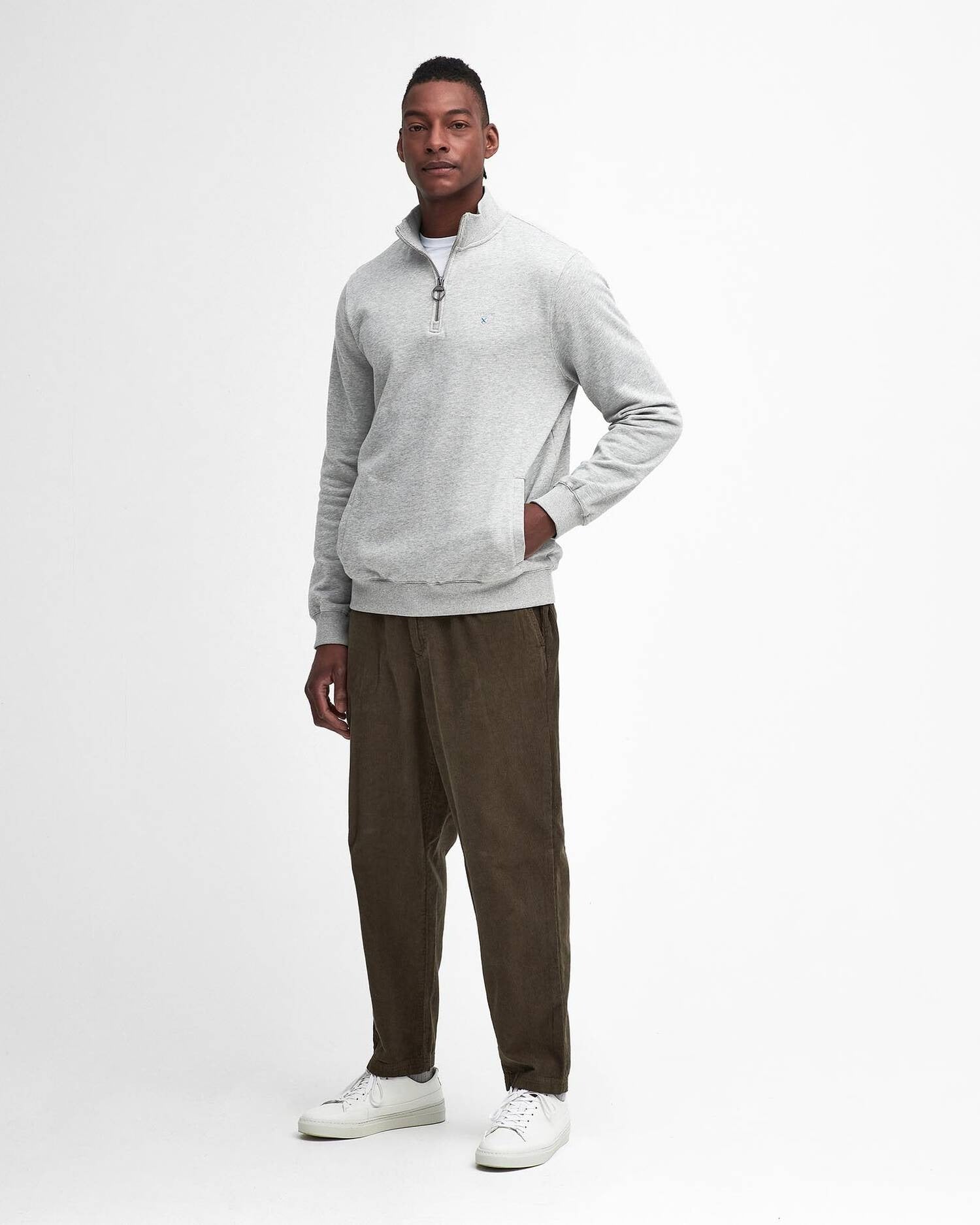 Beckhill Quarter-Zip Sweatshirt - Grey Marl