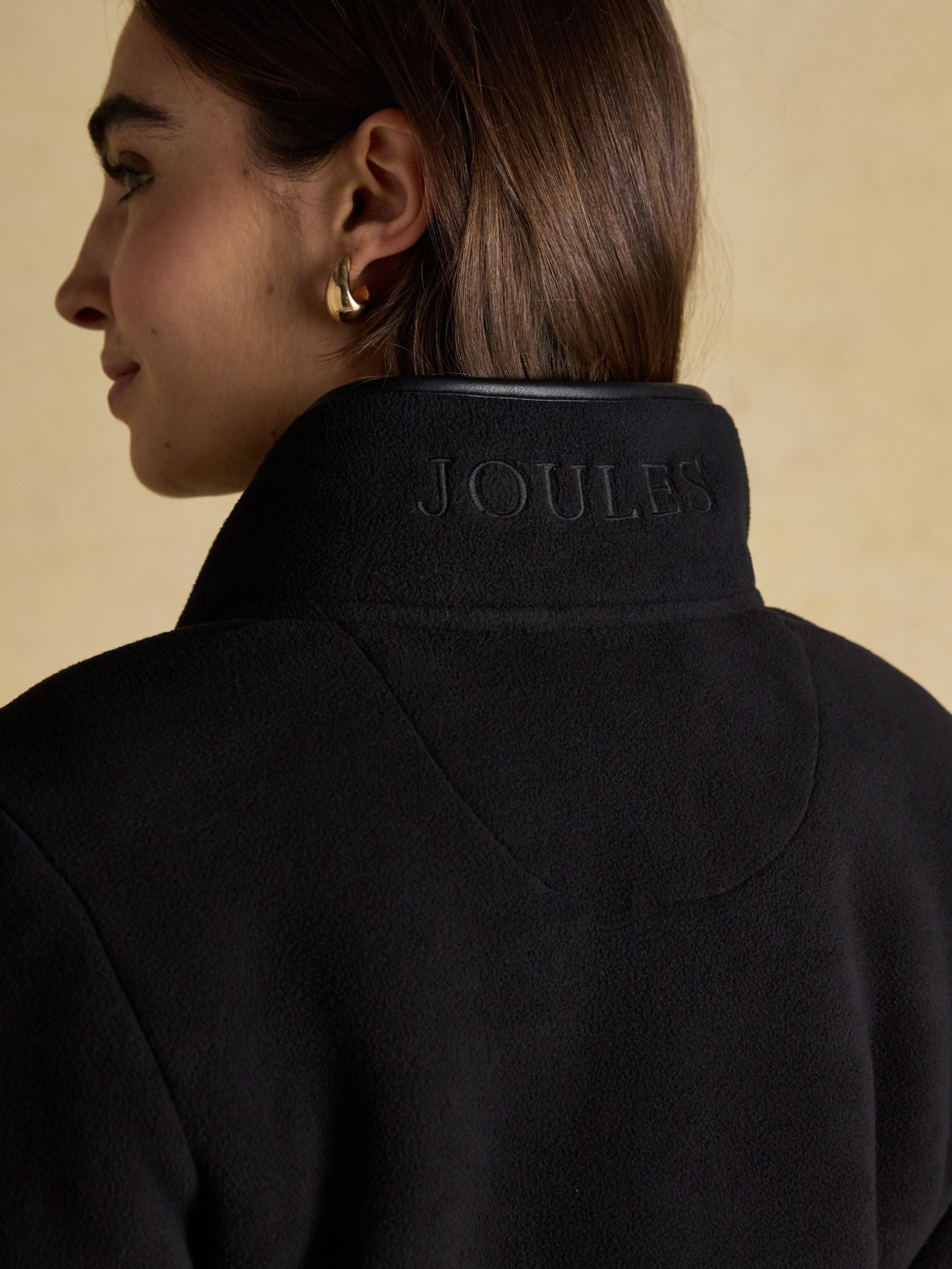 Heritage Black Regular Zip Through Fleece