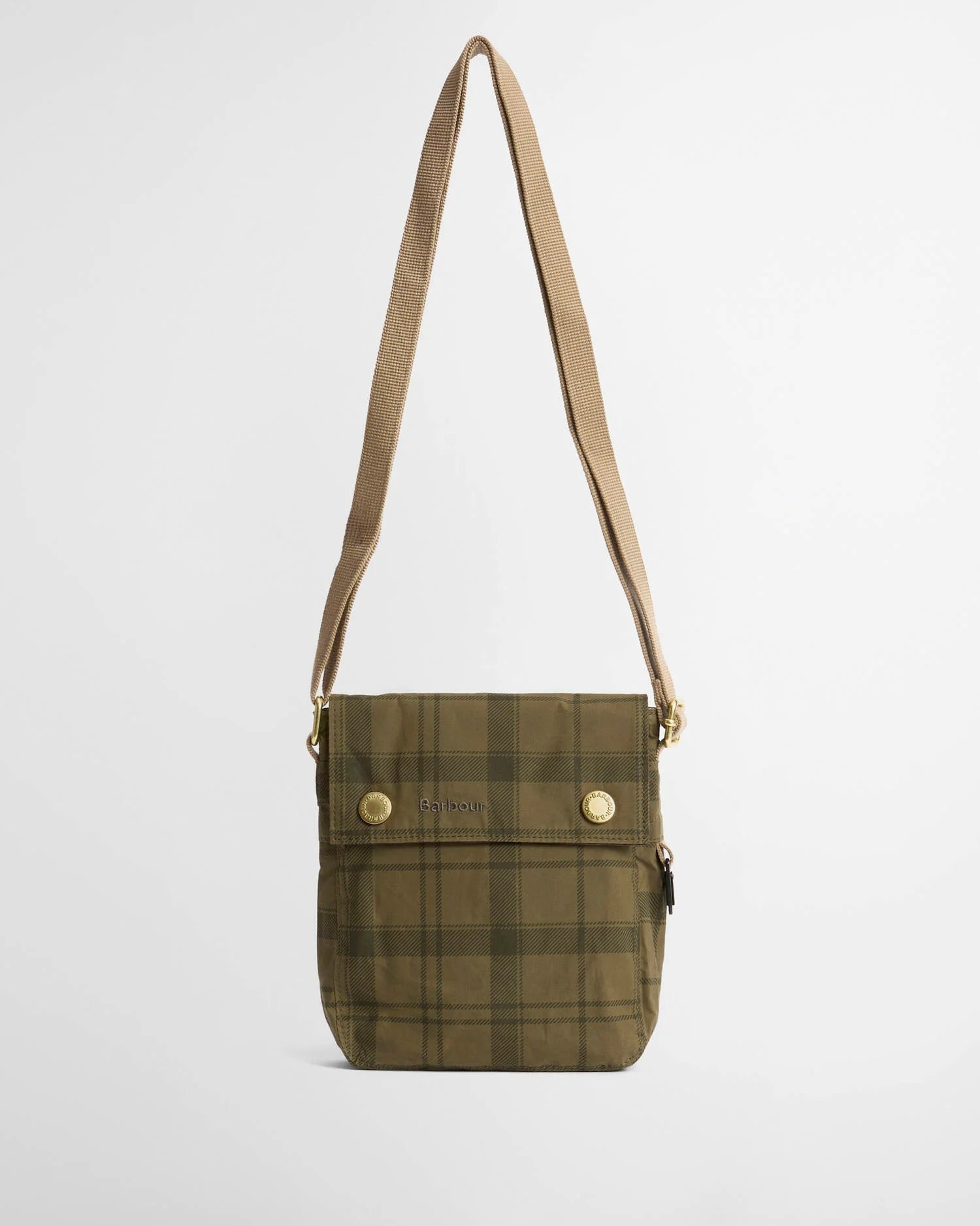 Transport Crossbody Bag - Dusky Green Tartan