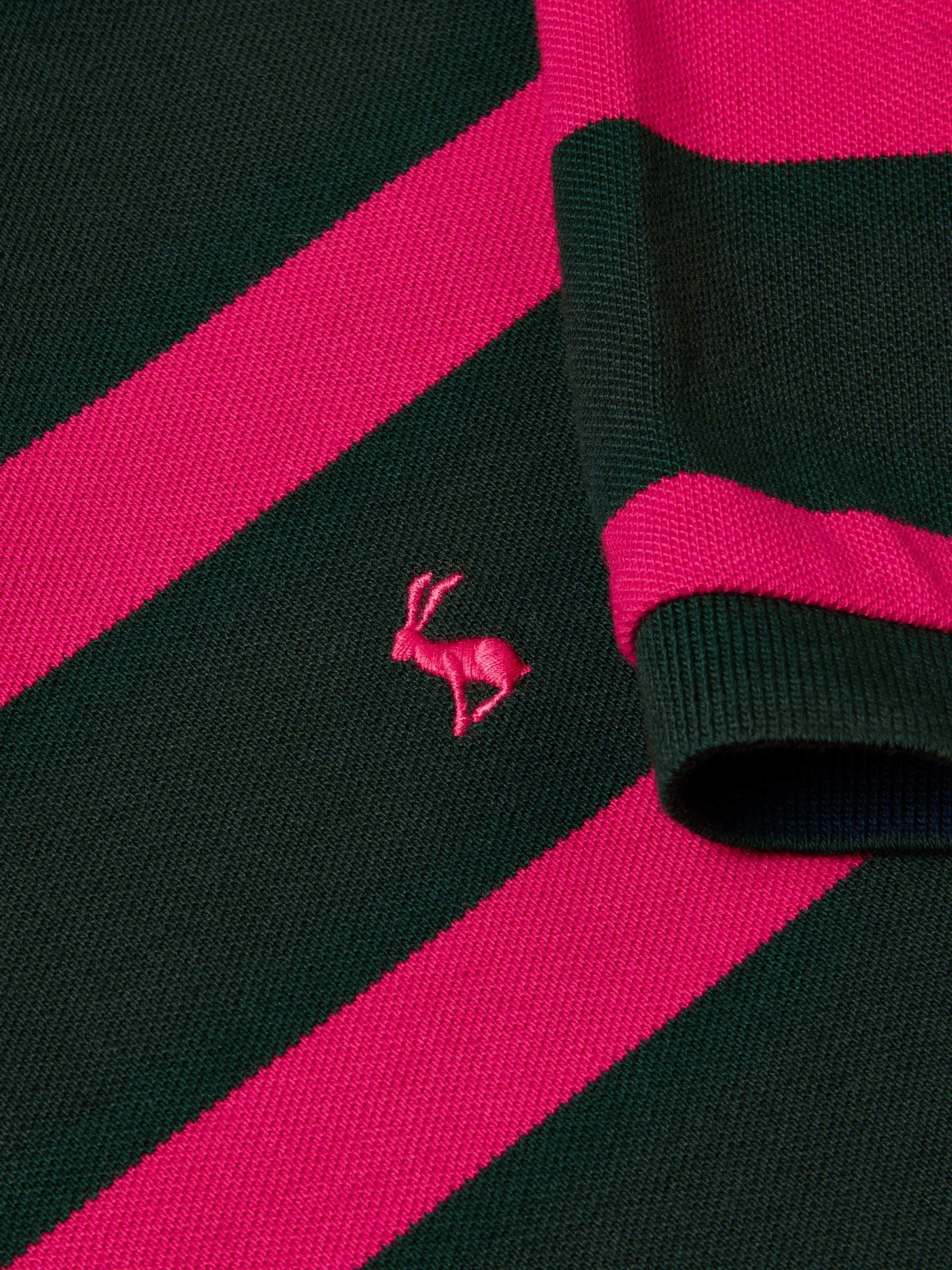 Woody Green & Pink Cotton Pique Polo Shirt
