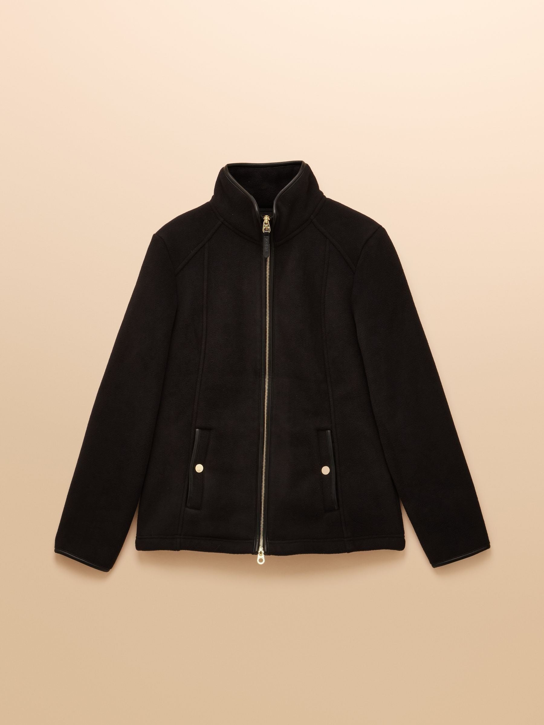 Heritage Black Regular Zip Through Fleece