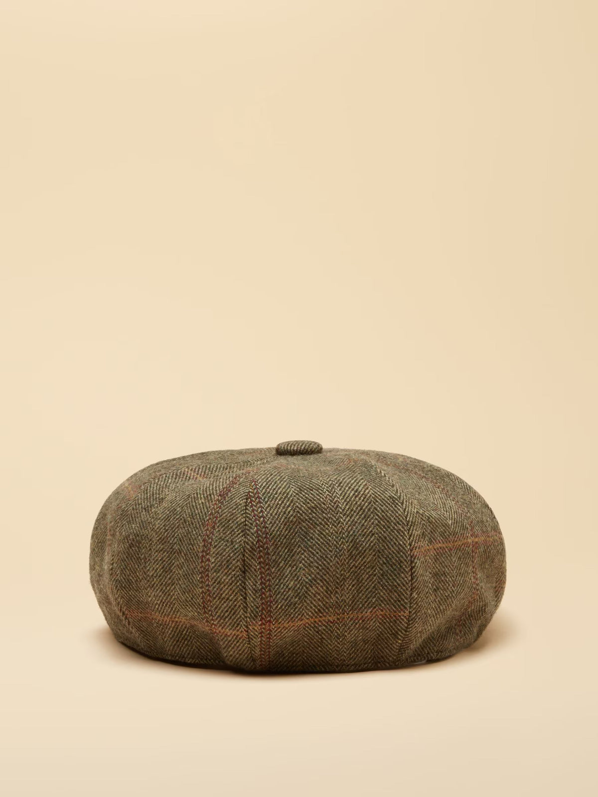 Harrogate Khaki Tweed Baker Boy Cap