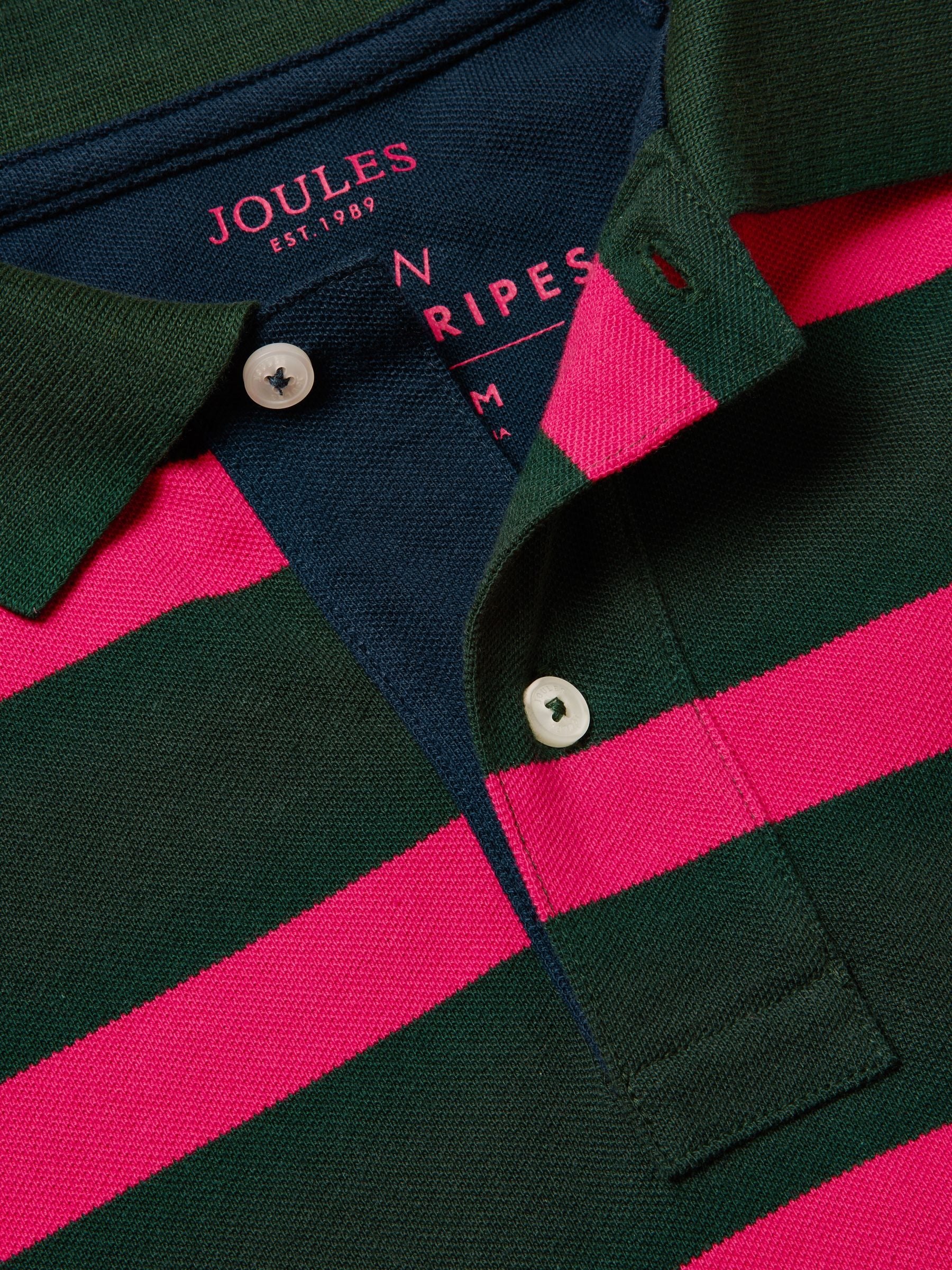 Woody Green & Pink Cotton Pique Polo Shirt