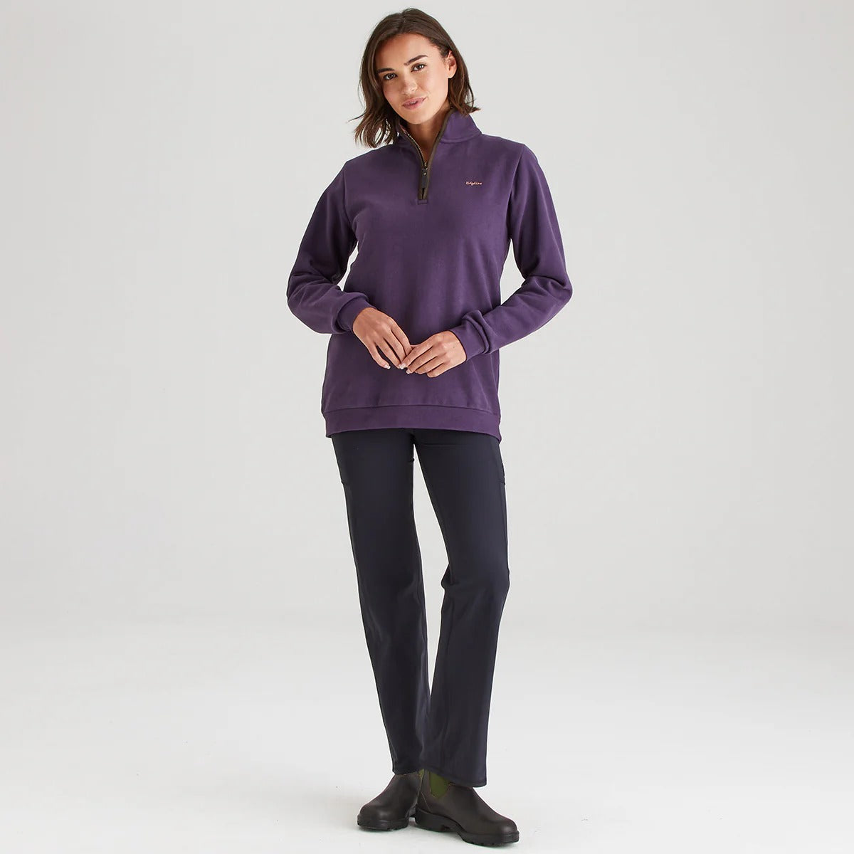 Women's Brancaster 1/4  Zip Nightshade