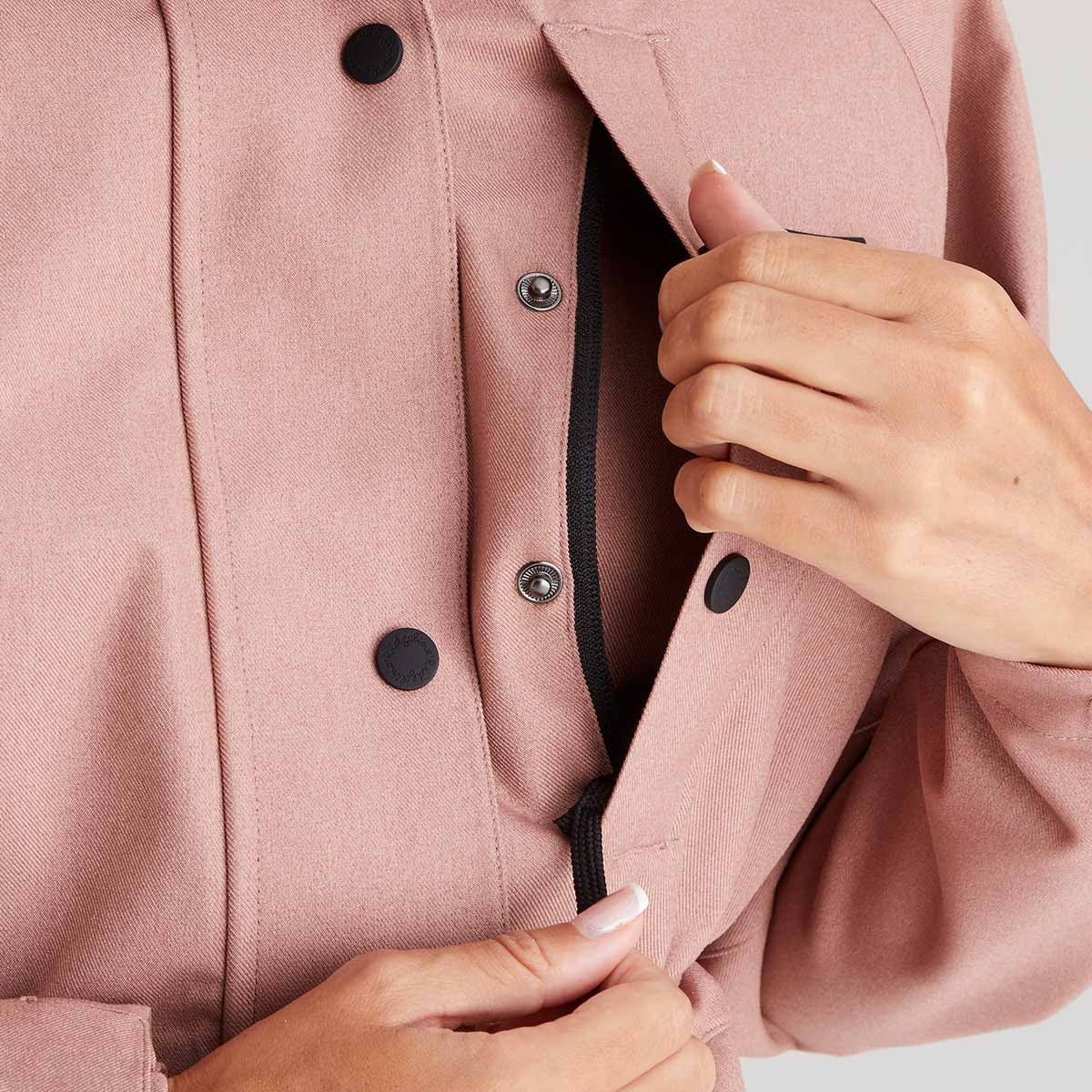 Women's Monsoon Light Jacket - Dusky Pink Marl