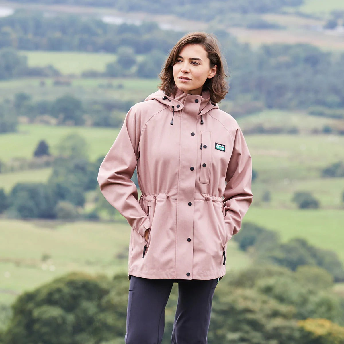 Women's Monsoon Light Jacket - Dusky Pink Marl