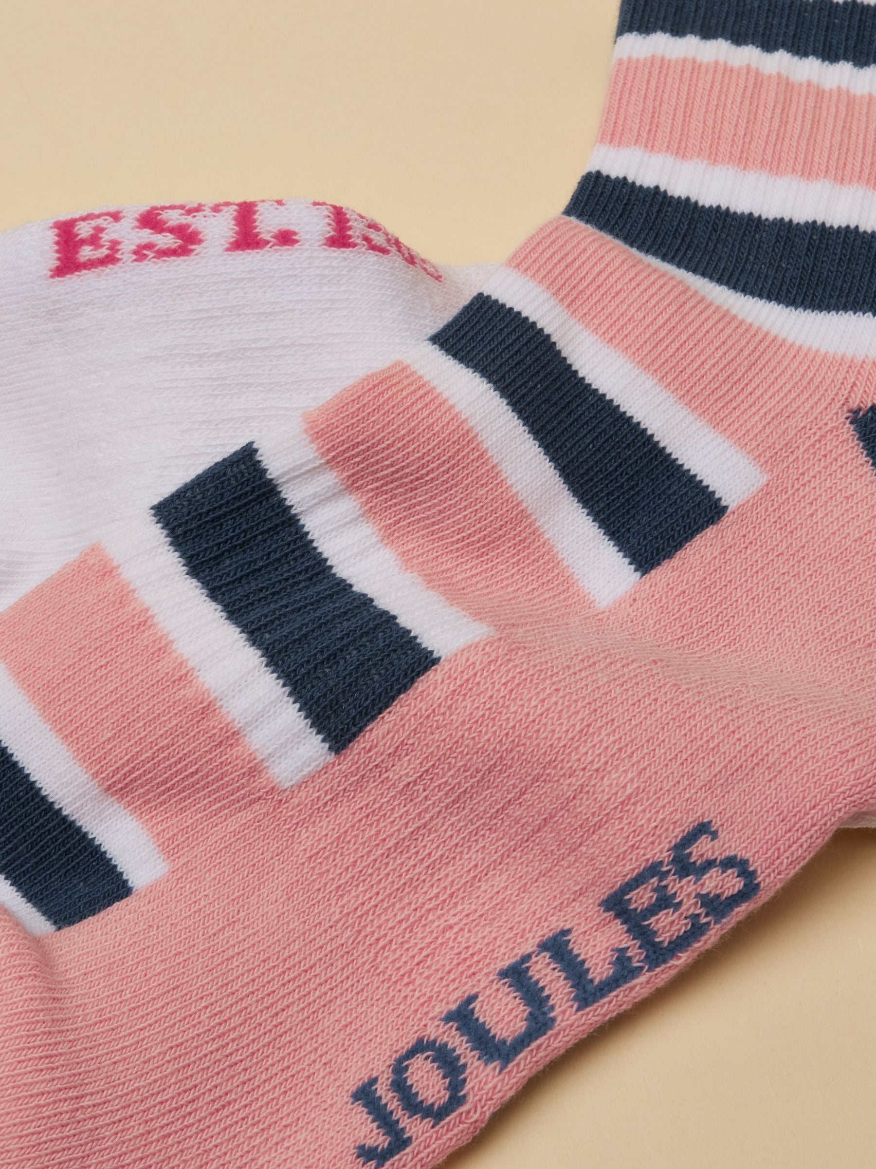 Women's Volley Pink Blue Tennis Sock 2 Pack (size 4-8)