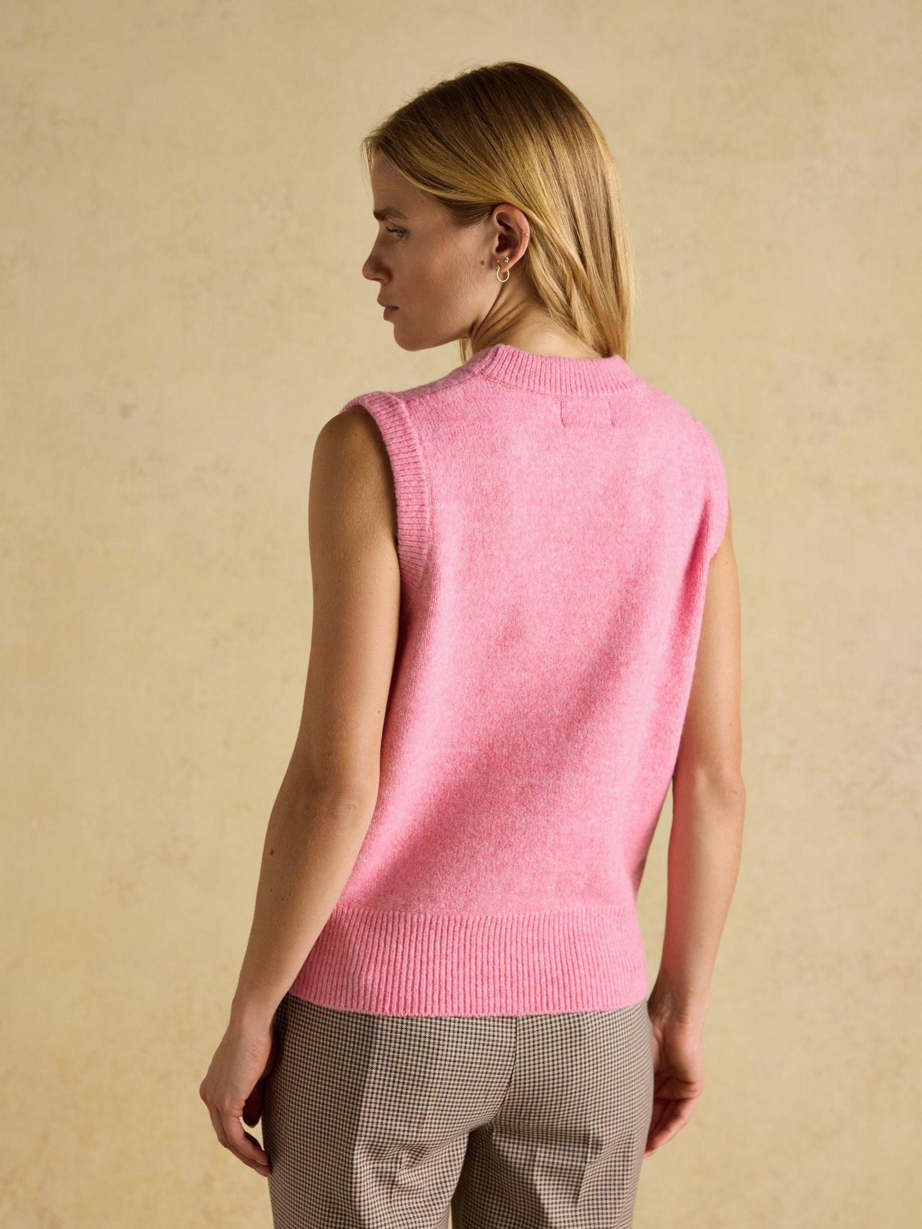 Holly Bright Pink Knitted Vest