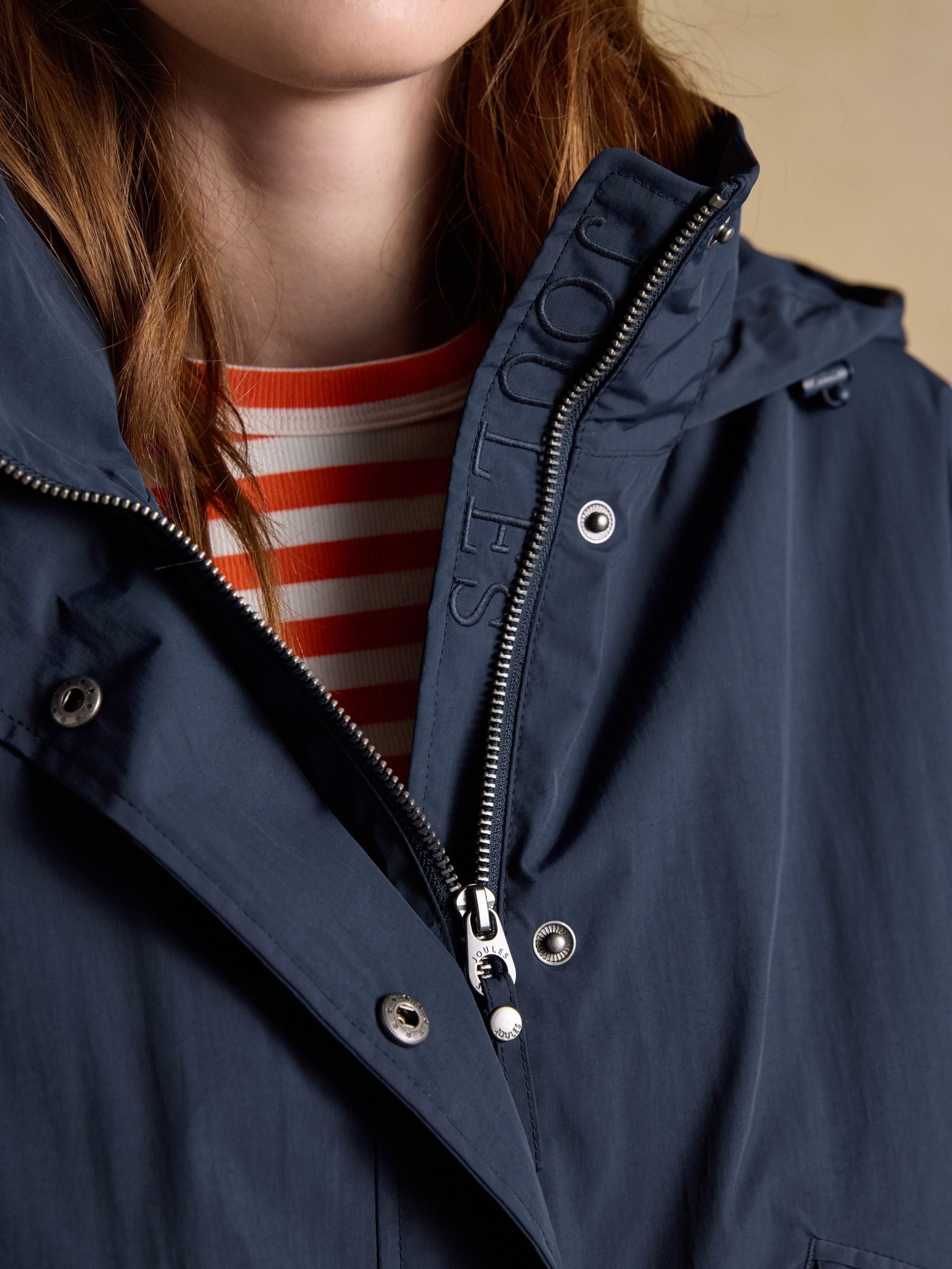 Hove Navy Waterproof Windbreaker Jacket