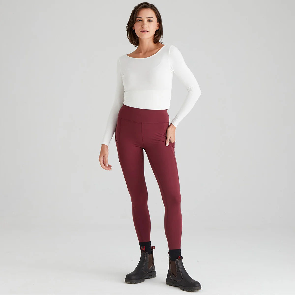 Womens Infinity Leggings Winter Berry