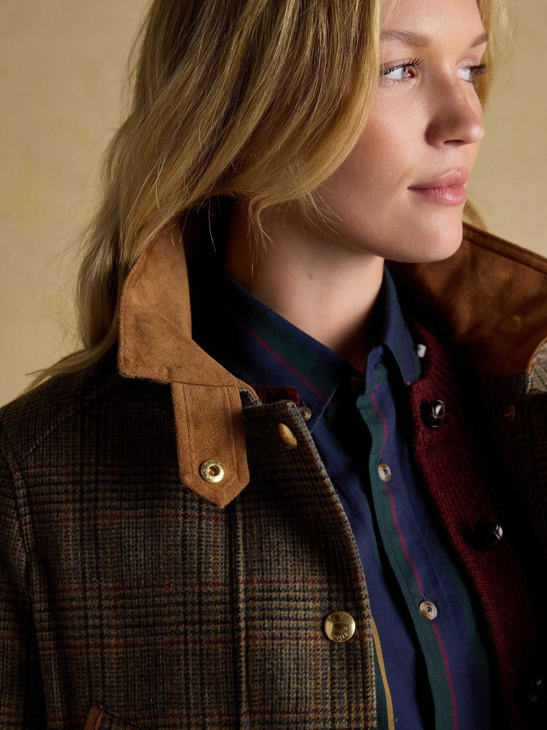 Contemporary Brown Check Tweed Fieldcoat