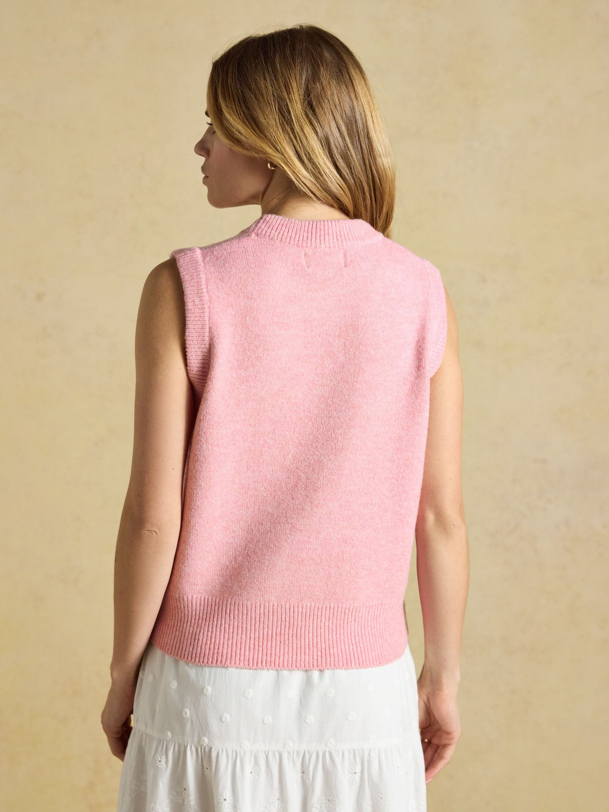 Holly Pale Pink Knitted Vest