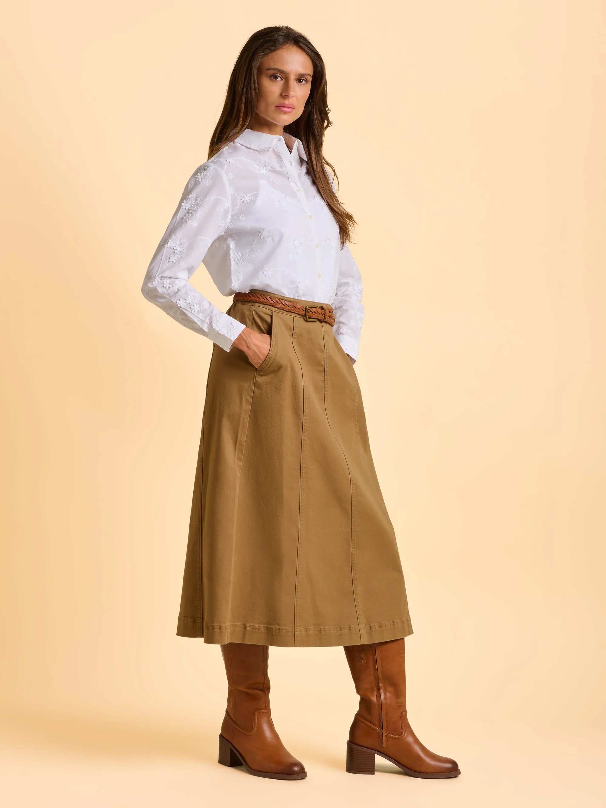 Flora Embroidered Blouse - Cream