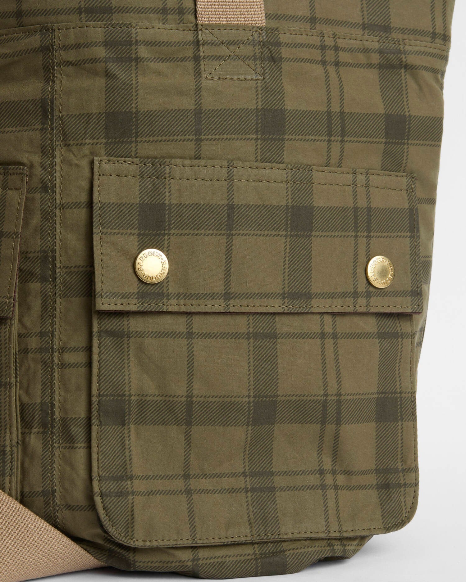 Transport Carry-All Tote Bag - Dusky Green Tartan