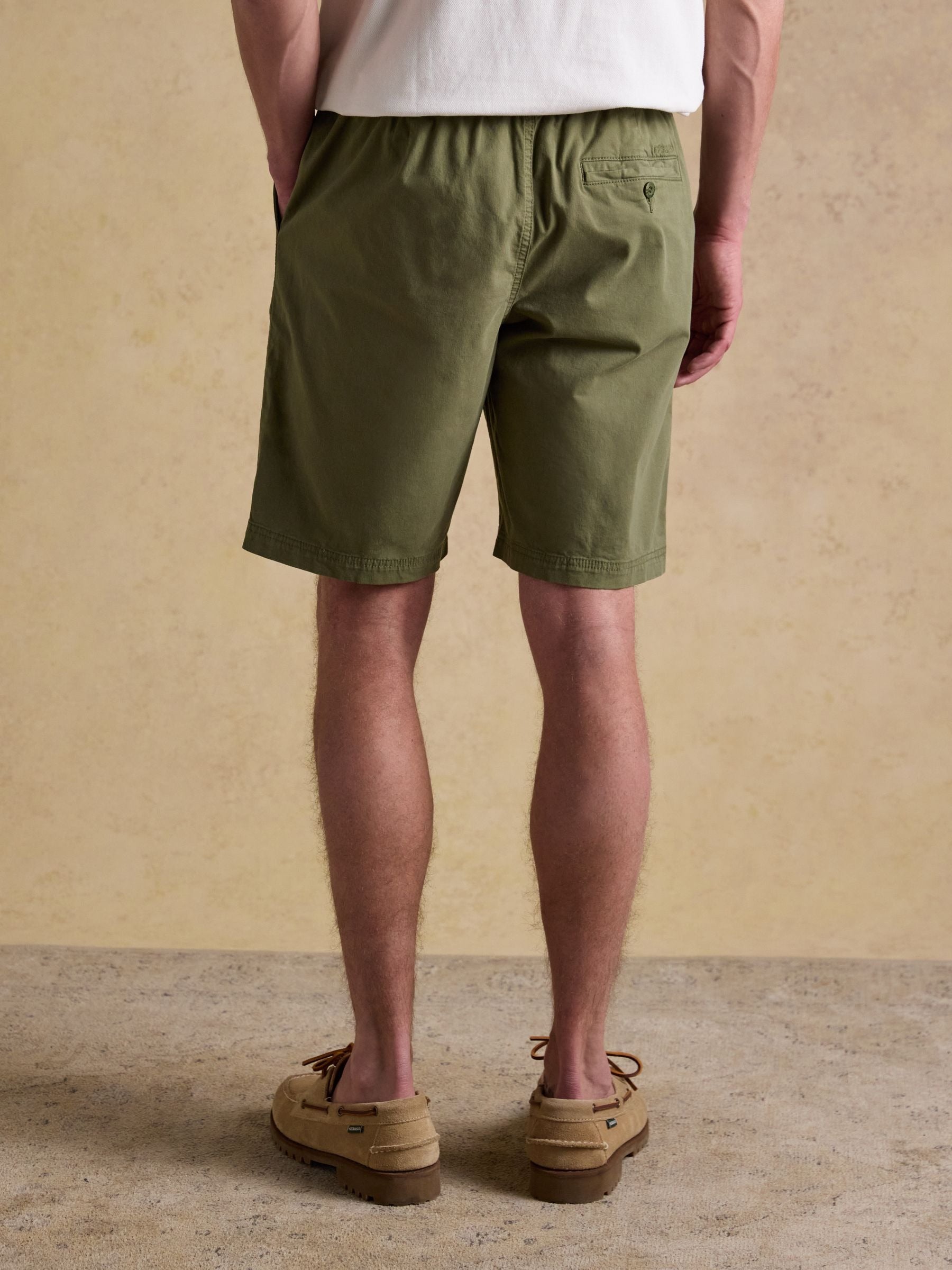 Norfolk Khaki Green Relaxed Fit Chino Shorts