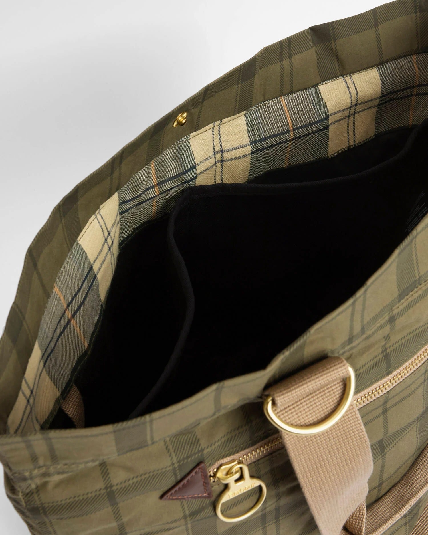 Transport Carry-All Tote Bag - Dusky Green Tartan