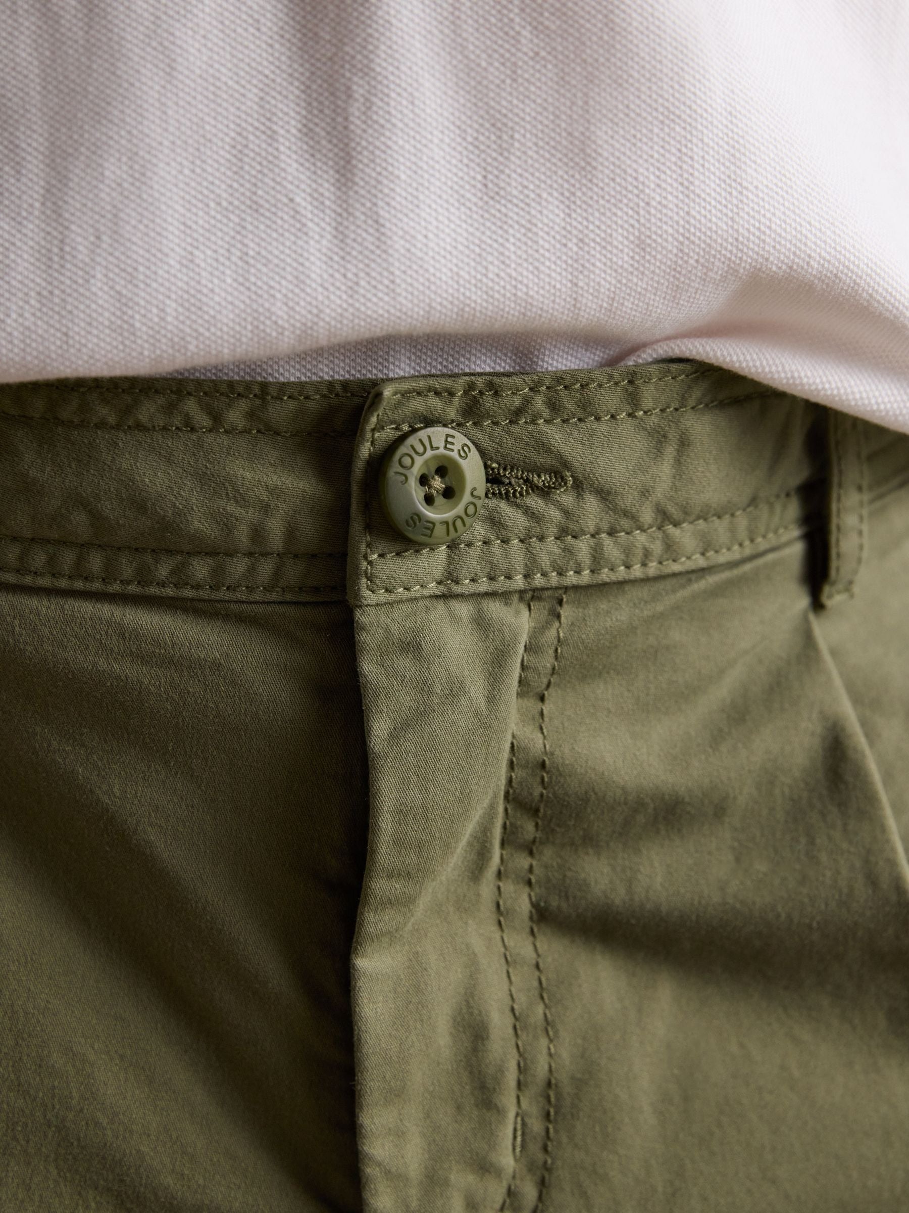 Norfolk Khaki Green Relaxed Fit Chino Shorts