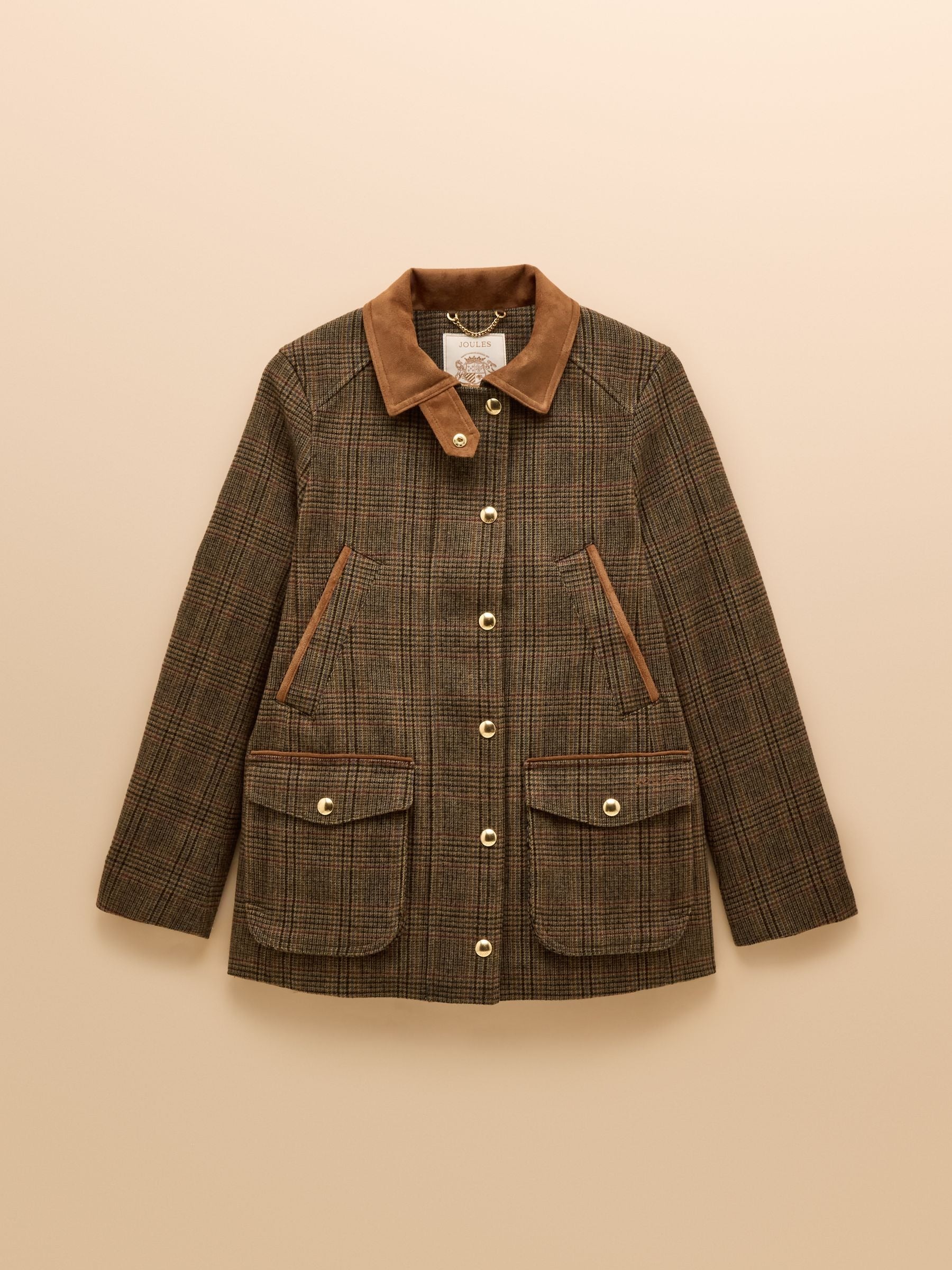 Contemporary Brown Check Tweed Fieldcoat