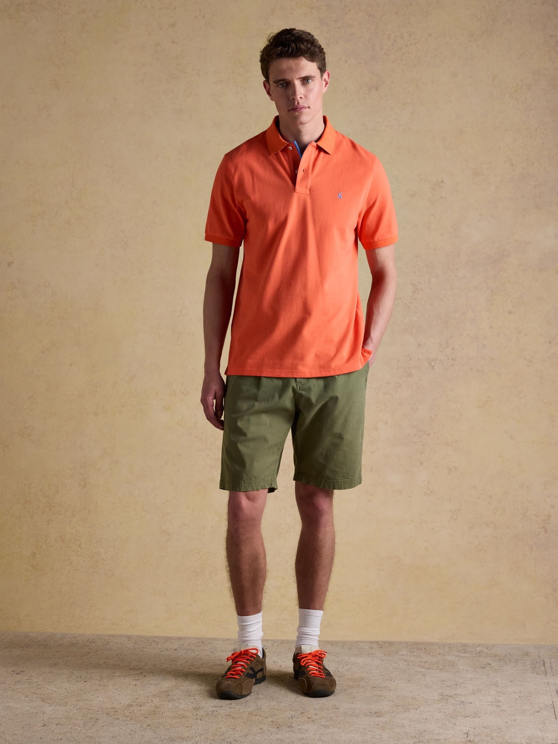 Norfolk Khaki Green Relaxed Fit Chino Shorts