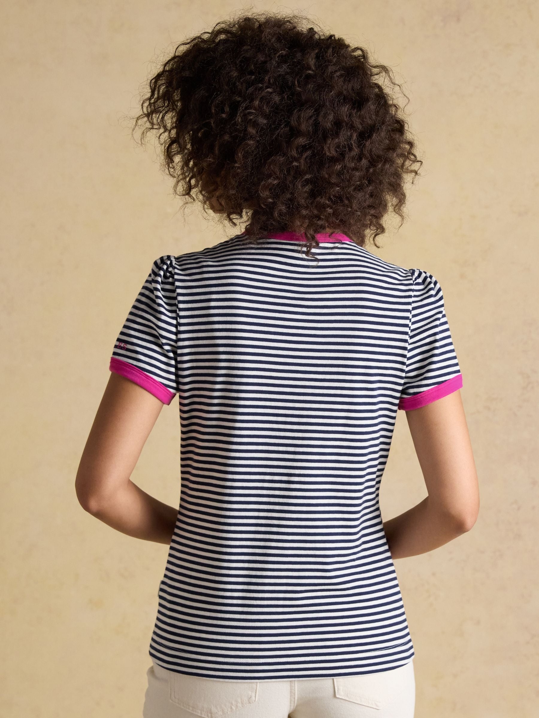 Erin Navy Stripe Short Sleeve Jersey T-Shirt