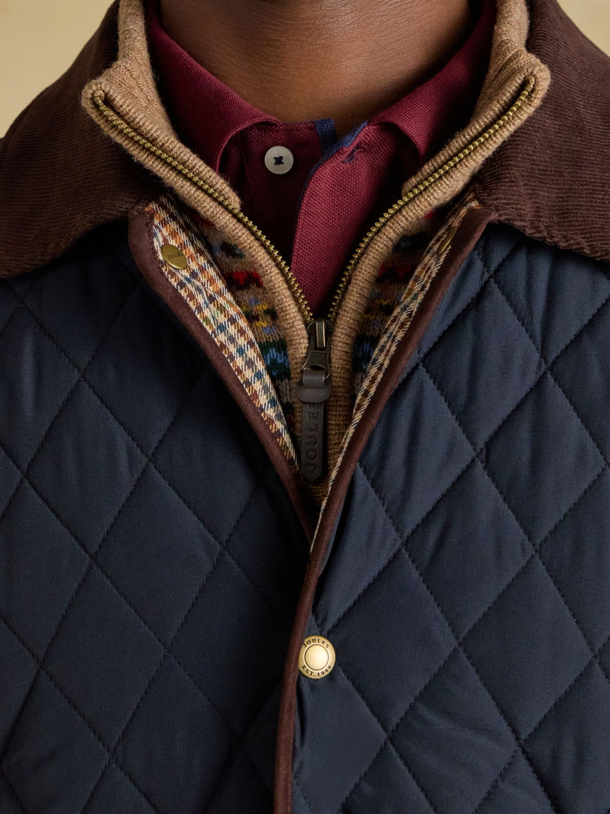 Navy Quilted Jacket