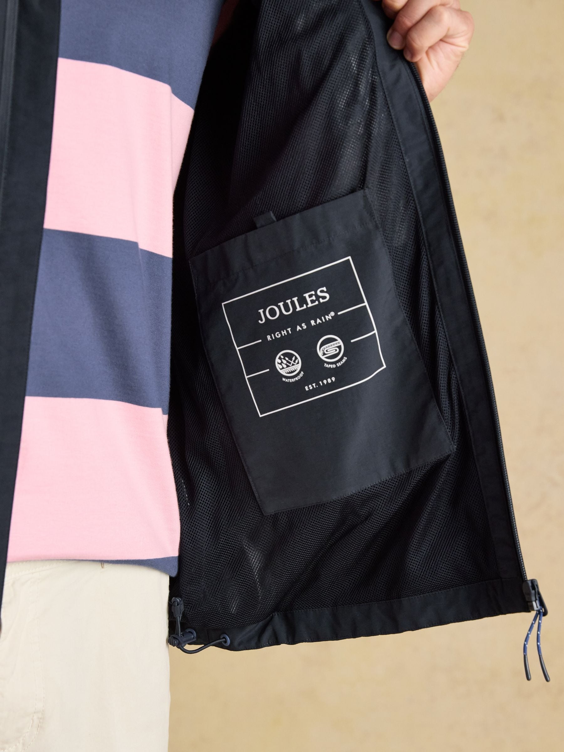 Ayston Navy Blue Lightweight Waterproof Coat