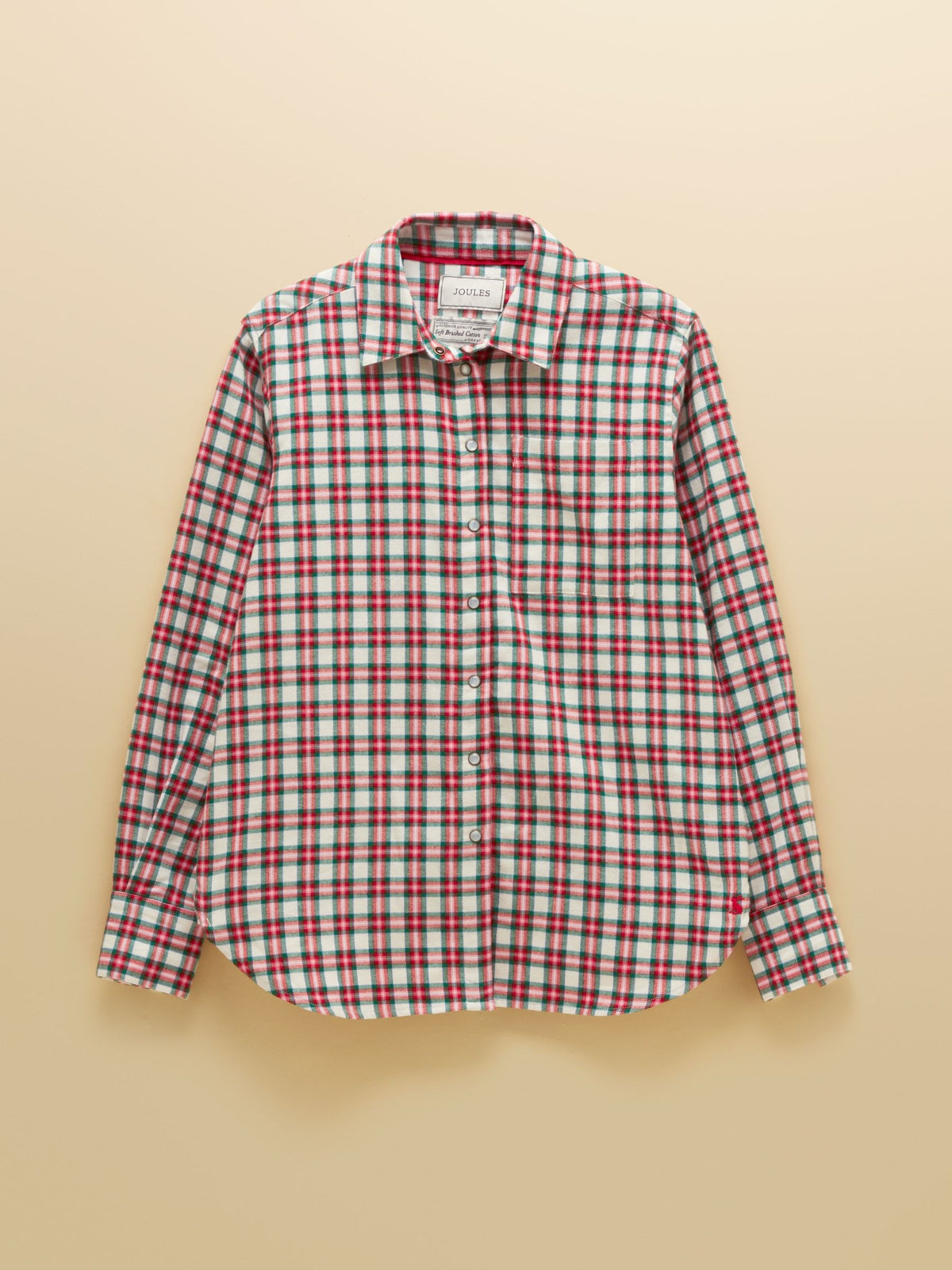 Brushed Red Check Boyfriend Fit Shirt