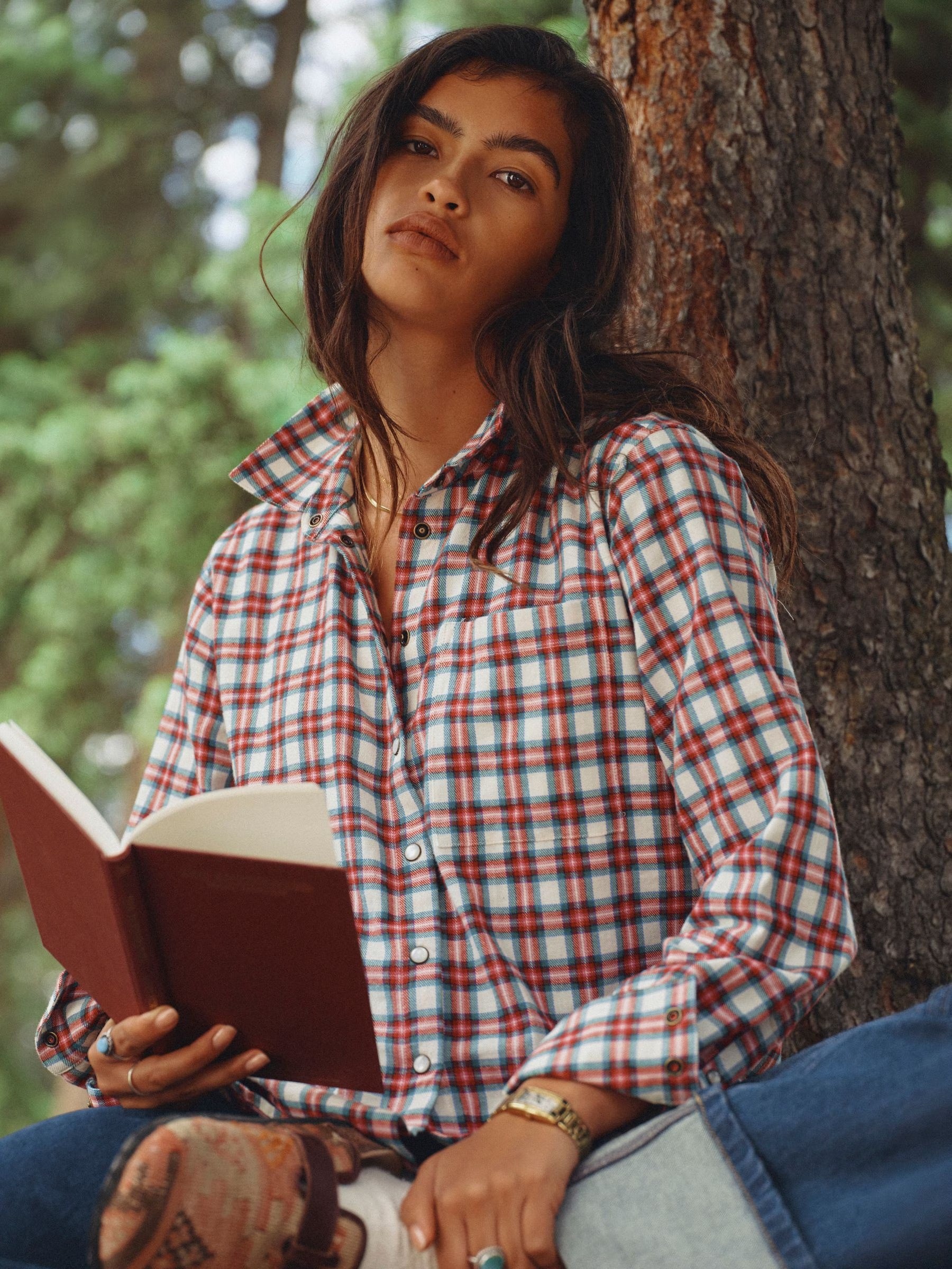 Brushed Red Check Boyfriend Fit Shirt