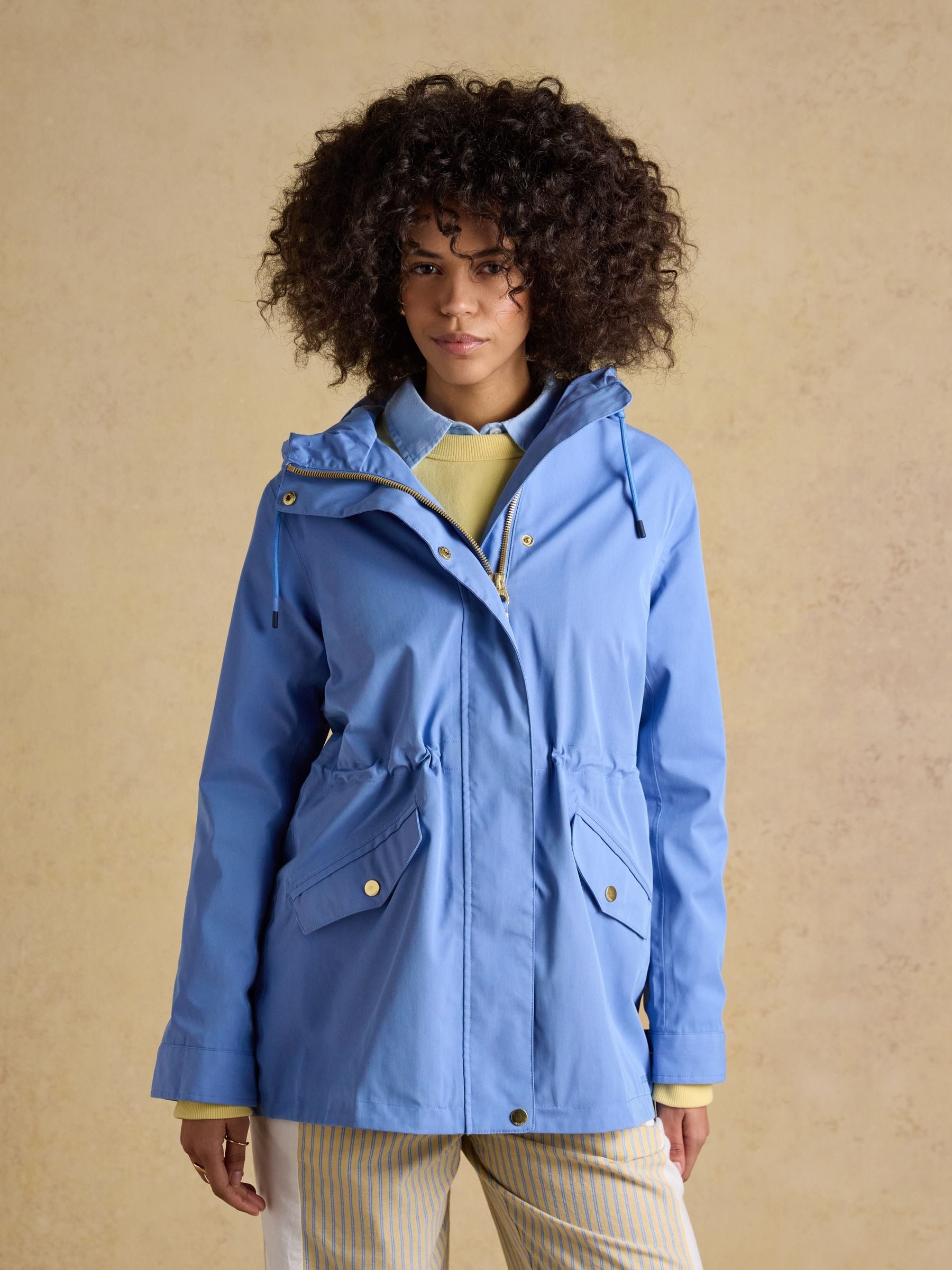 Portwell Blue Hooded Waterproof Raincoat