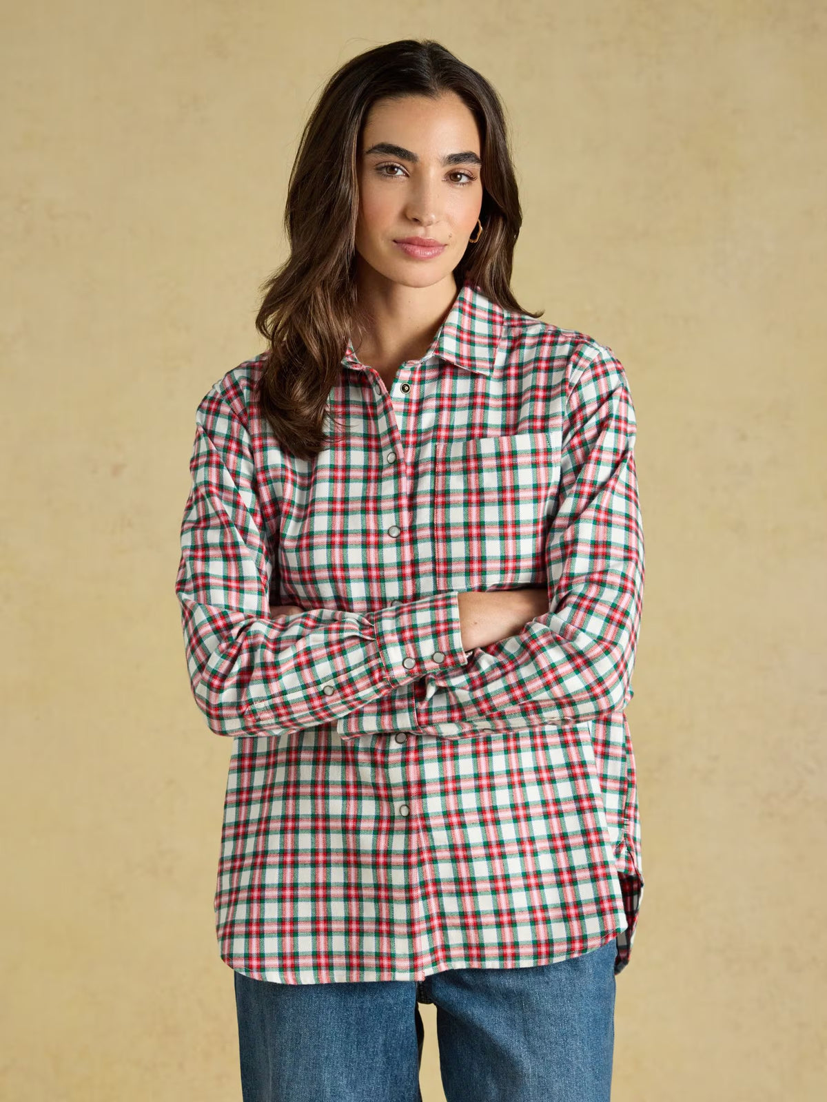 Brushed Red Check Boyfriend Fit Shirt