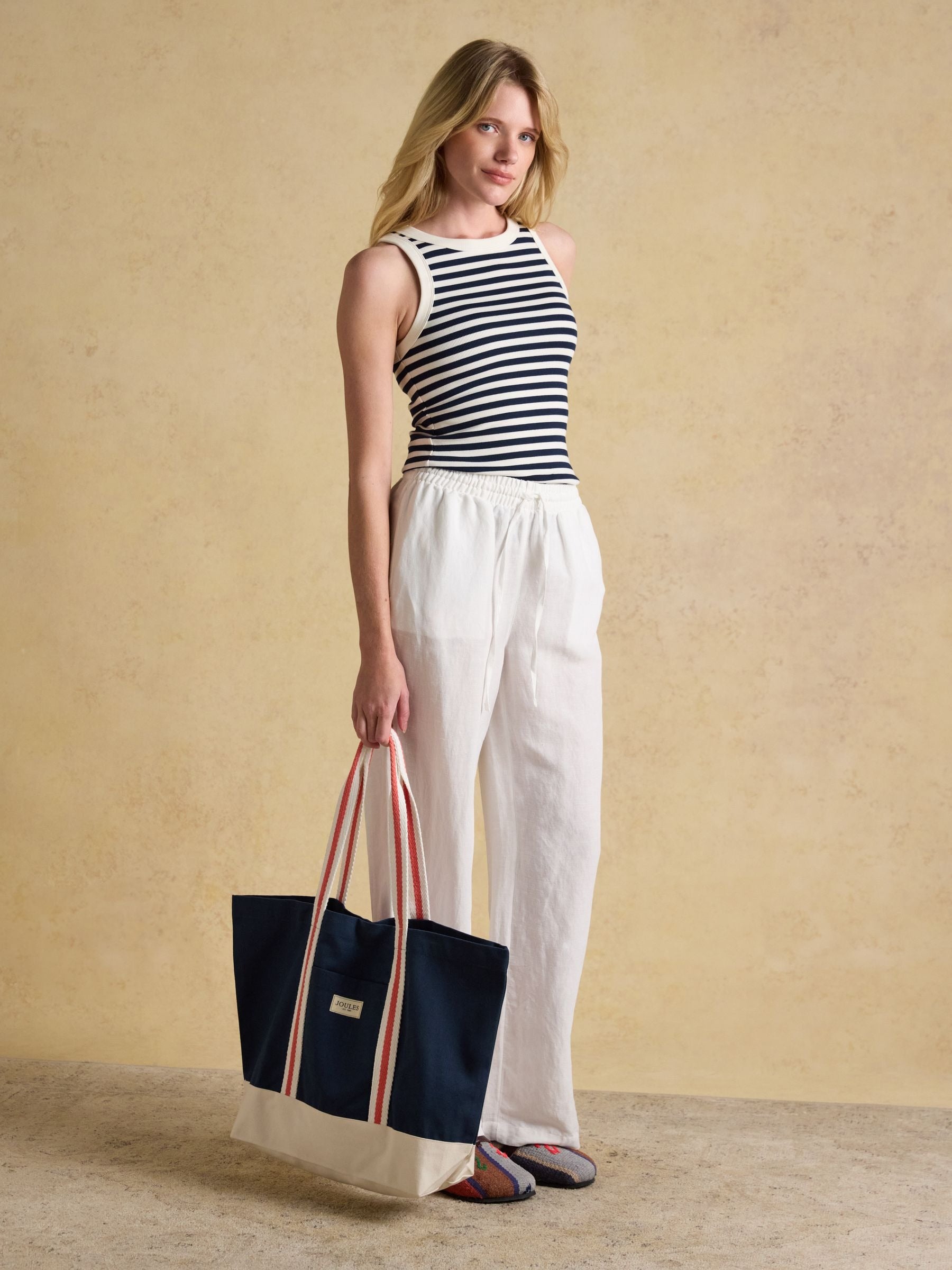 Promenade Navy Canvas Tote Bag