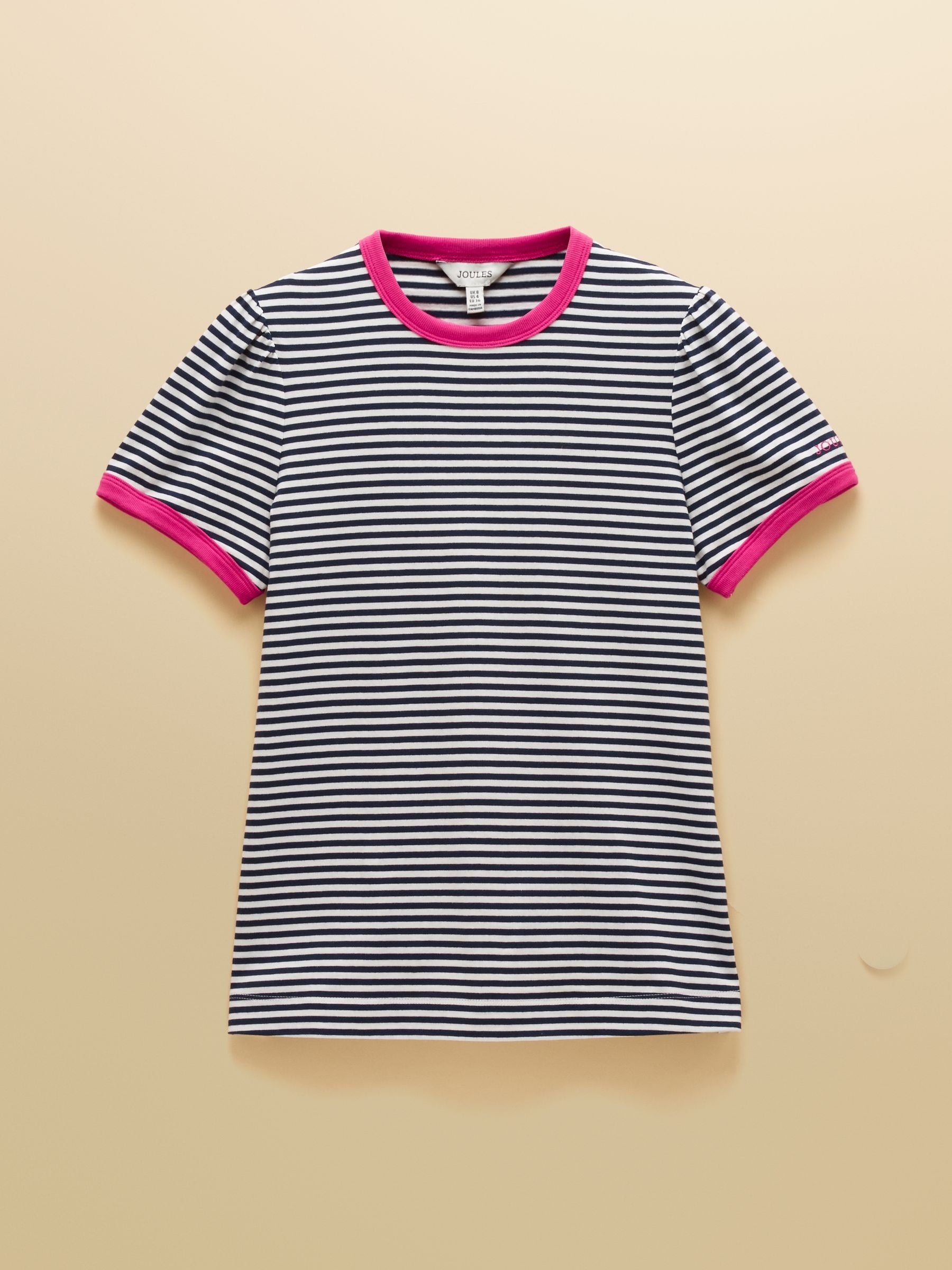 Erin Navy Stripe Short Sleeve Jersey T-Shirt