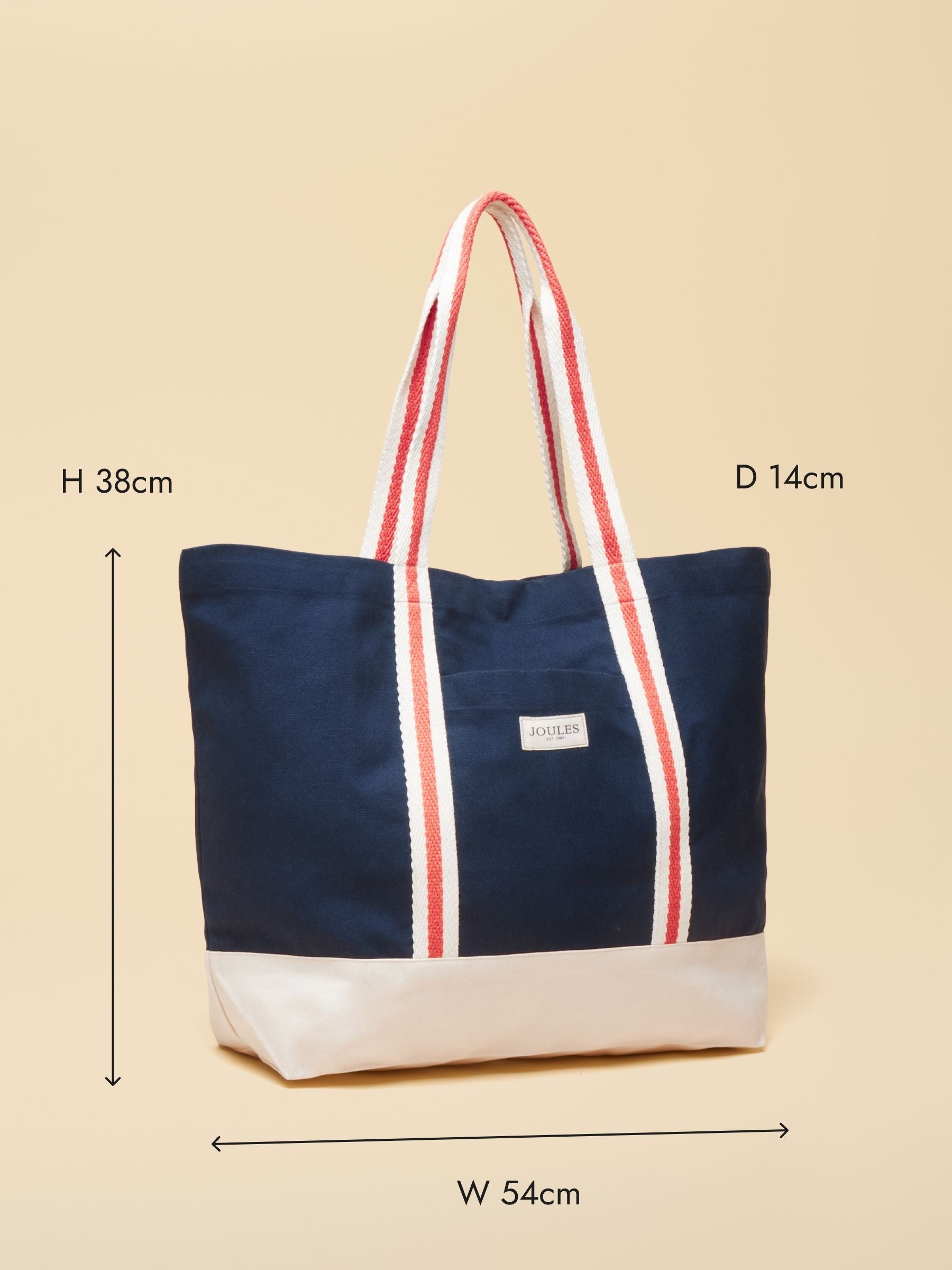 Promenade Navy Canvas Tote Bag