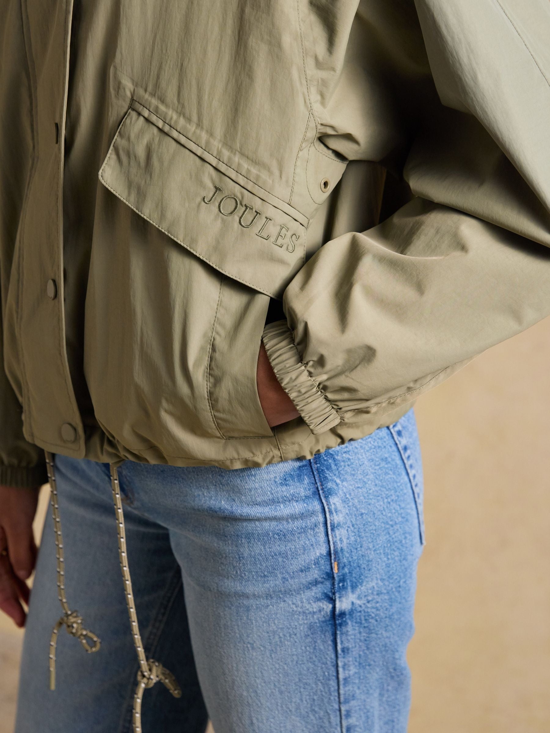 Hove Khaki Green Waterproof Windbreaker Jacket