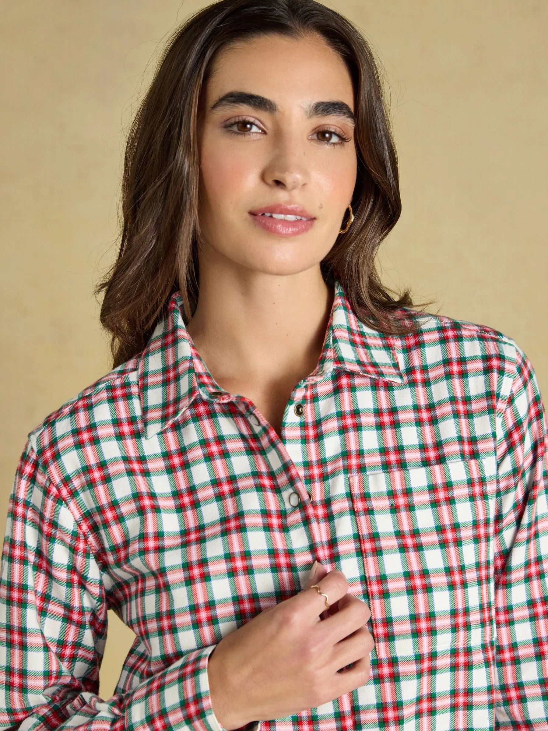 Brushed Red Check Boyfriend Fit Shirt