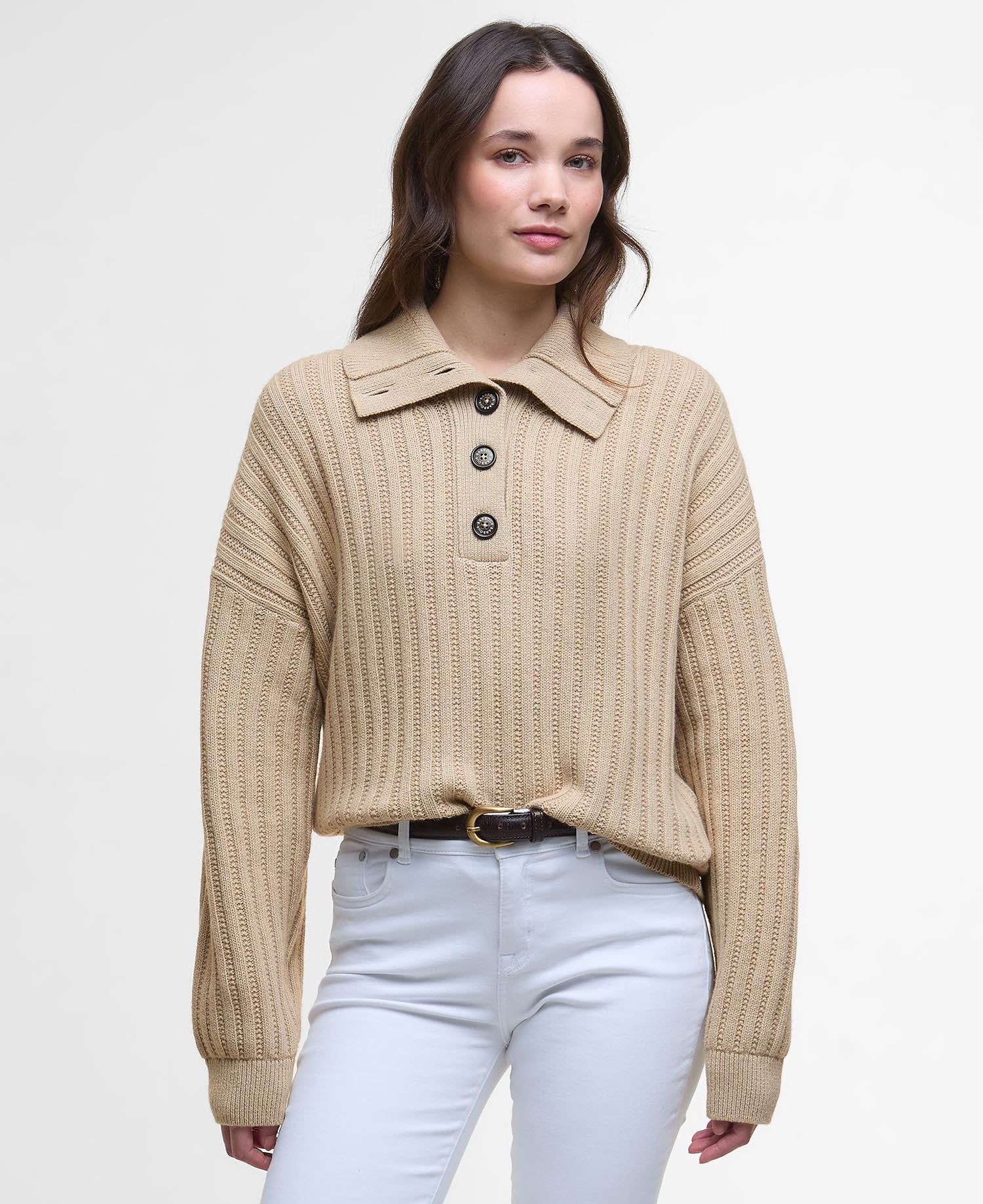 Norham Collared Jumper - Oatmeal