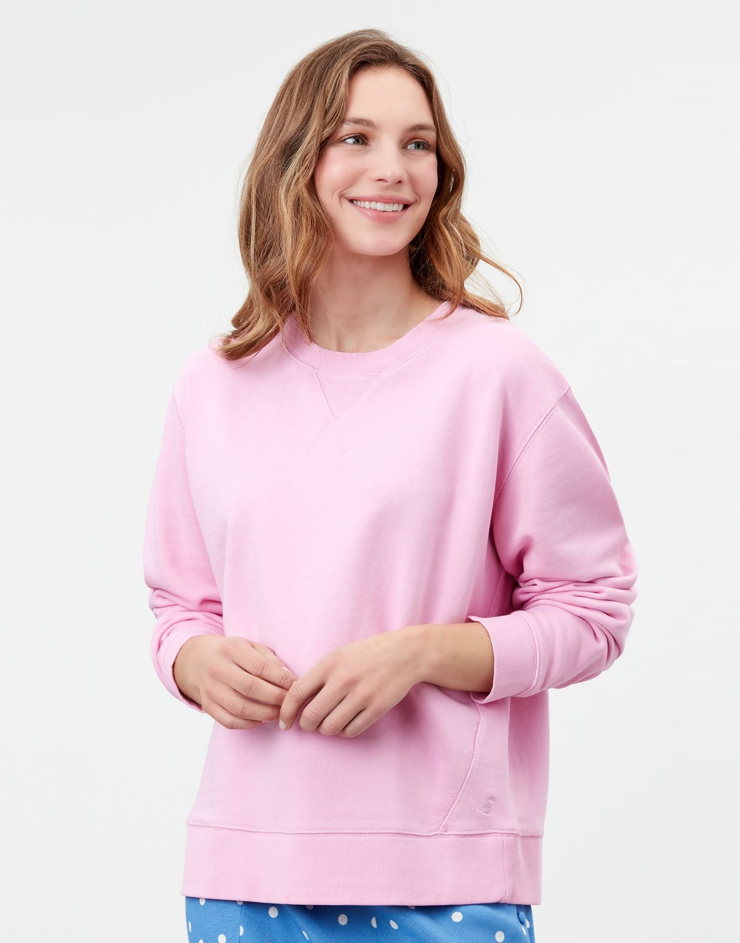 Women's Monique Dyed Crew Neck Sweatshirt - DAWN PINK