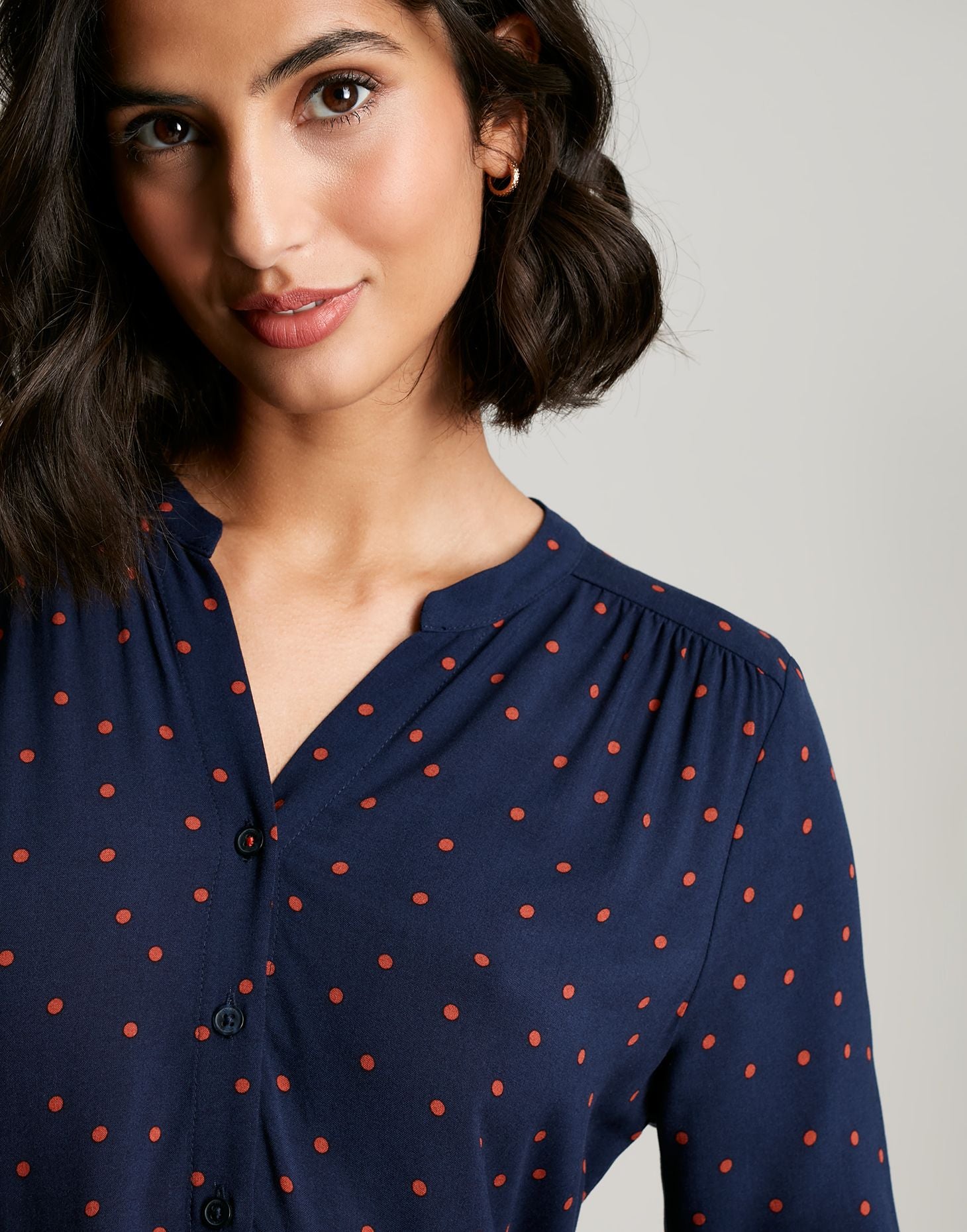 Women's Maddie Short Tiered Dress - Navy Spot