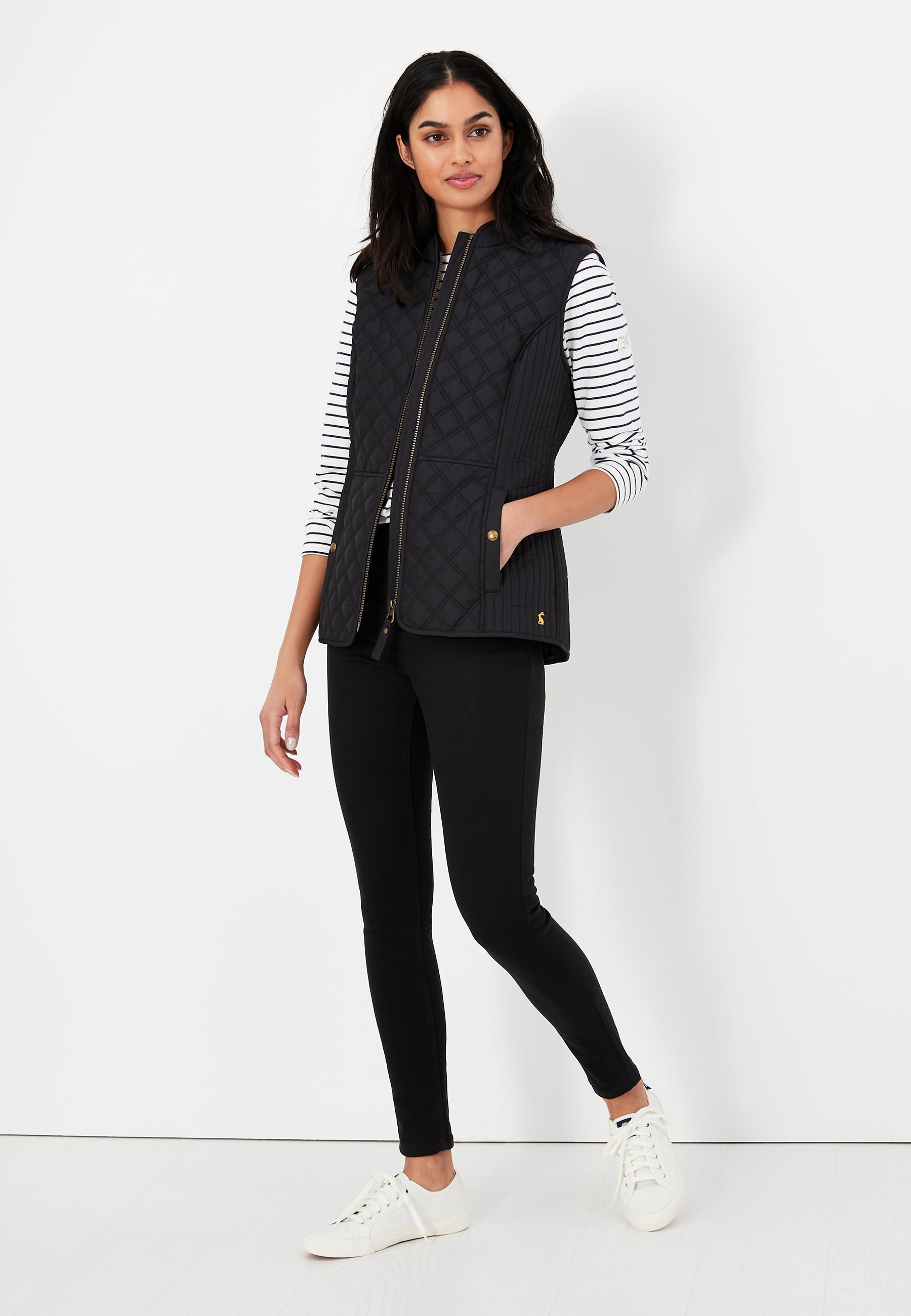 Minx Quilted Gilet - Black