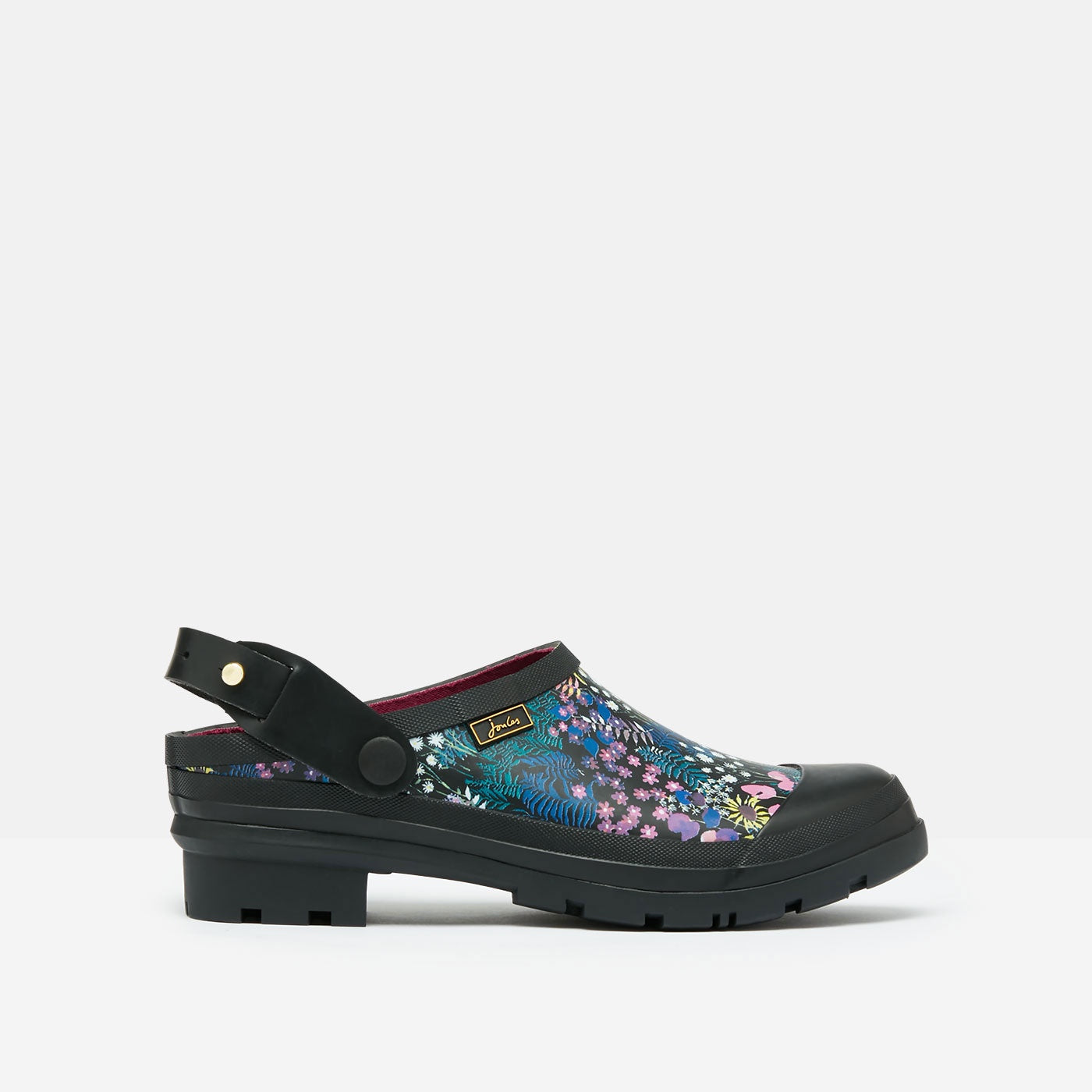 Women's Welly Clog - Black Ditsy