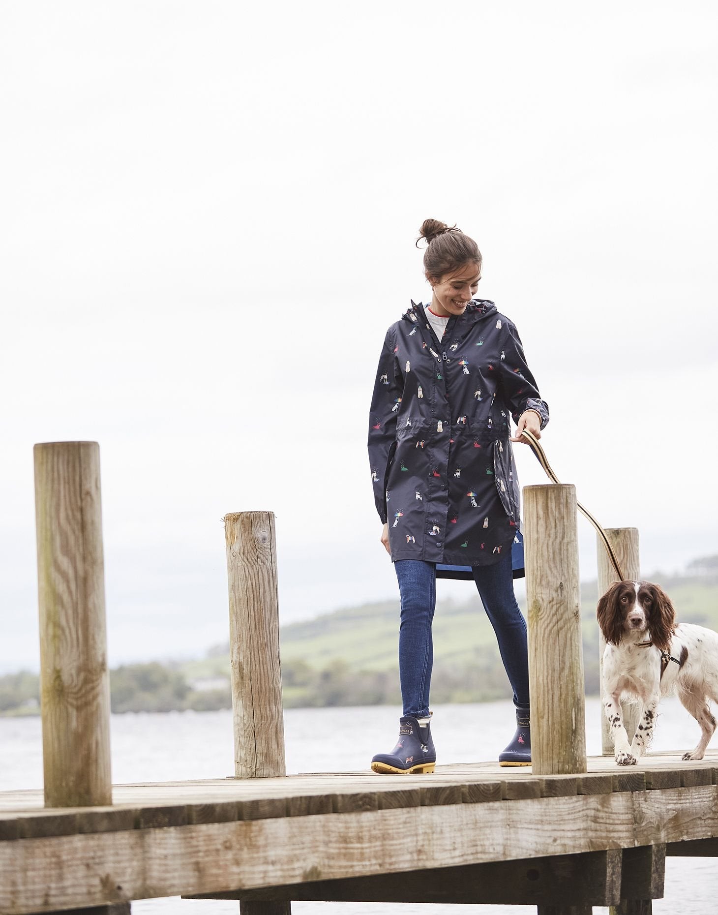 Women's GoLightly Packable Waterproof jacket - Rainbow Dogs