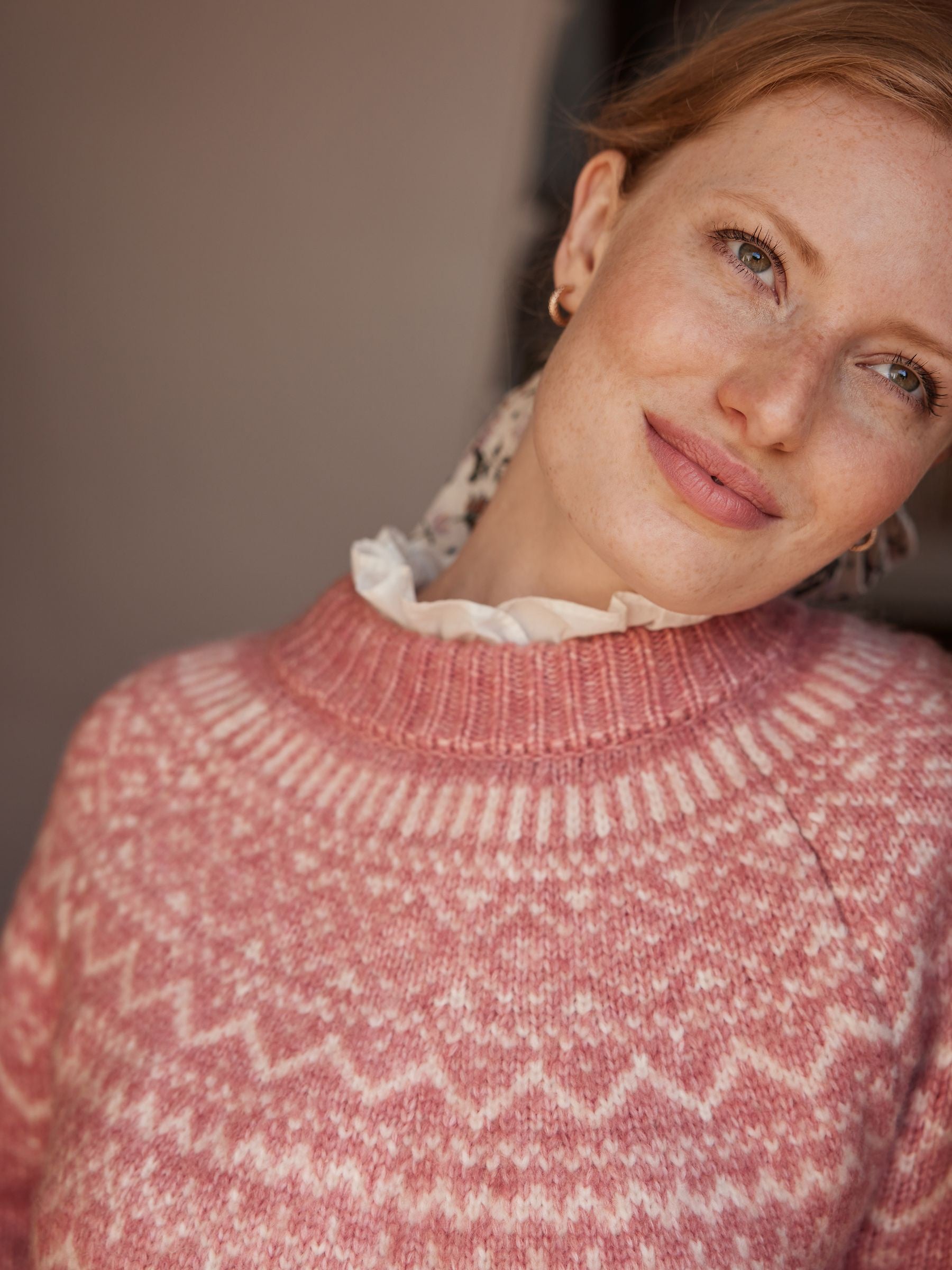 Charlotte Fair Isle Jumper - Pink