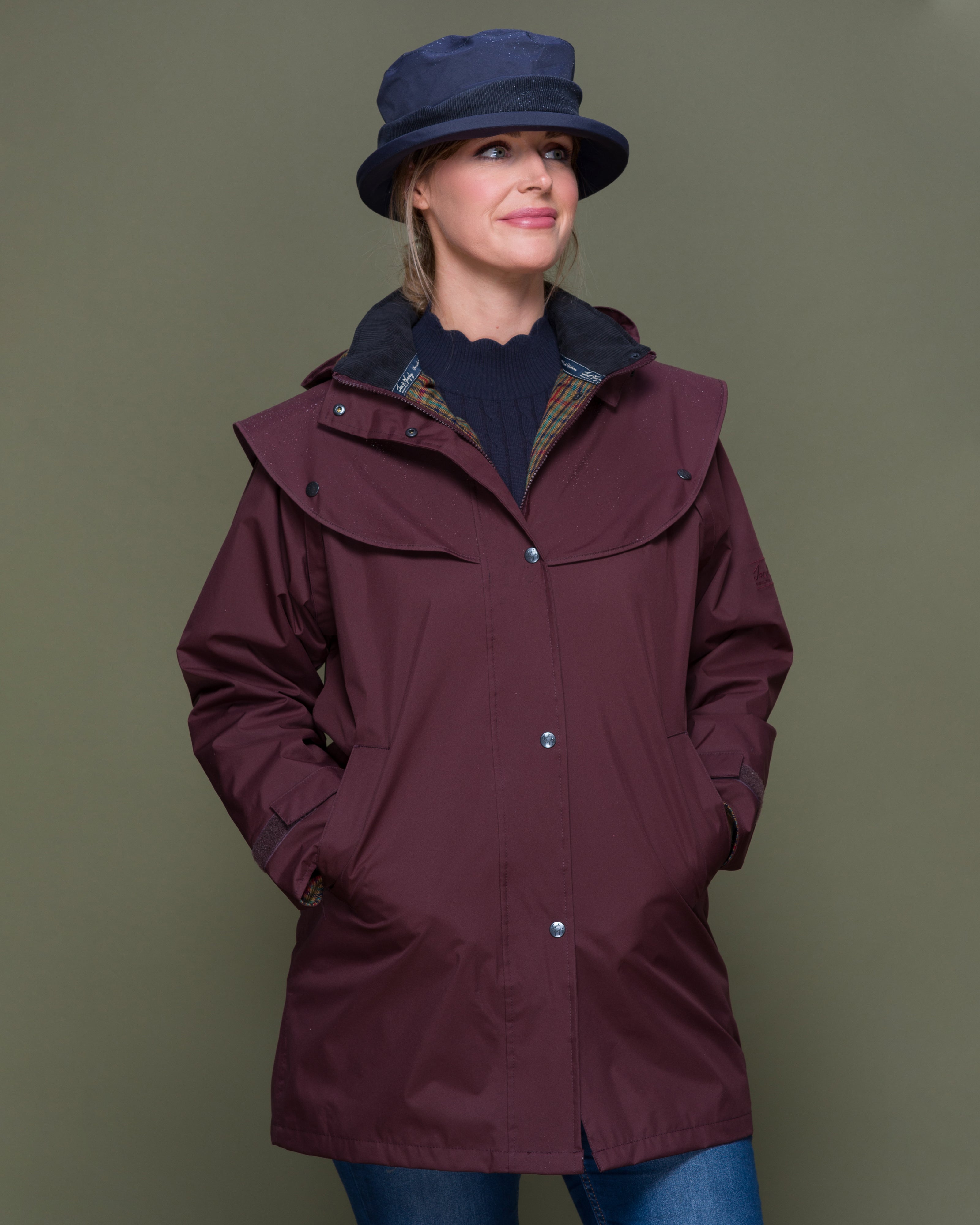 Cotswold Waterproof Coat - Deep Claret